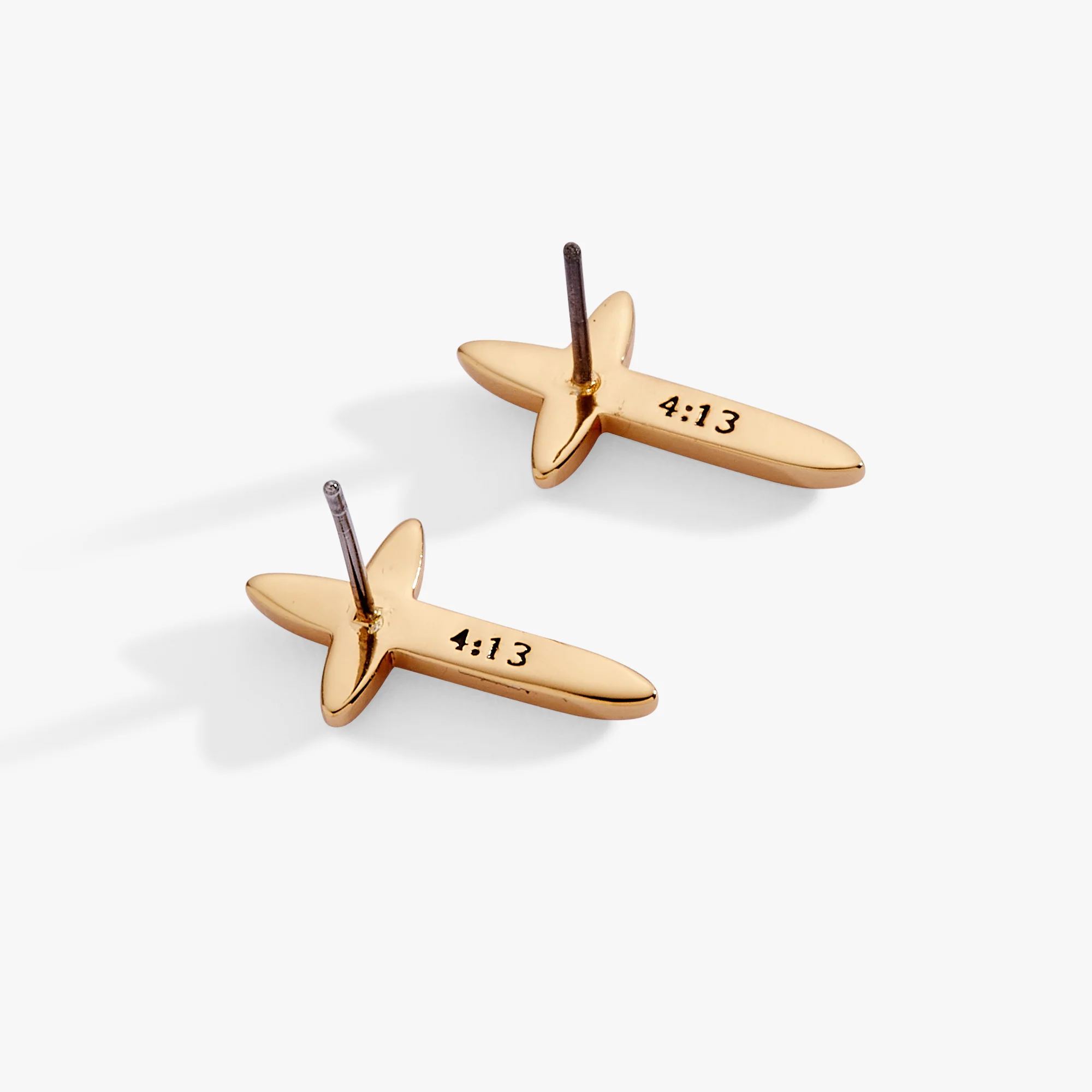 4:13 Cross Stud Earrings - Image 3