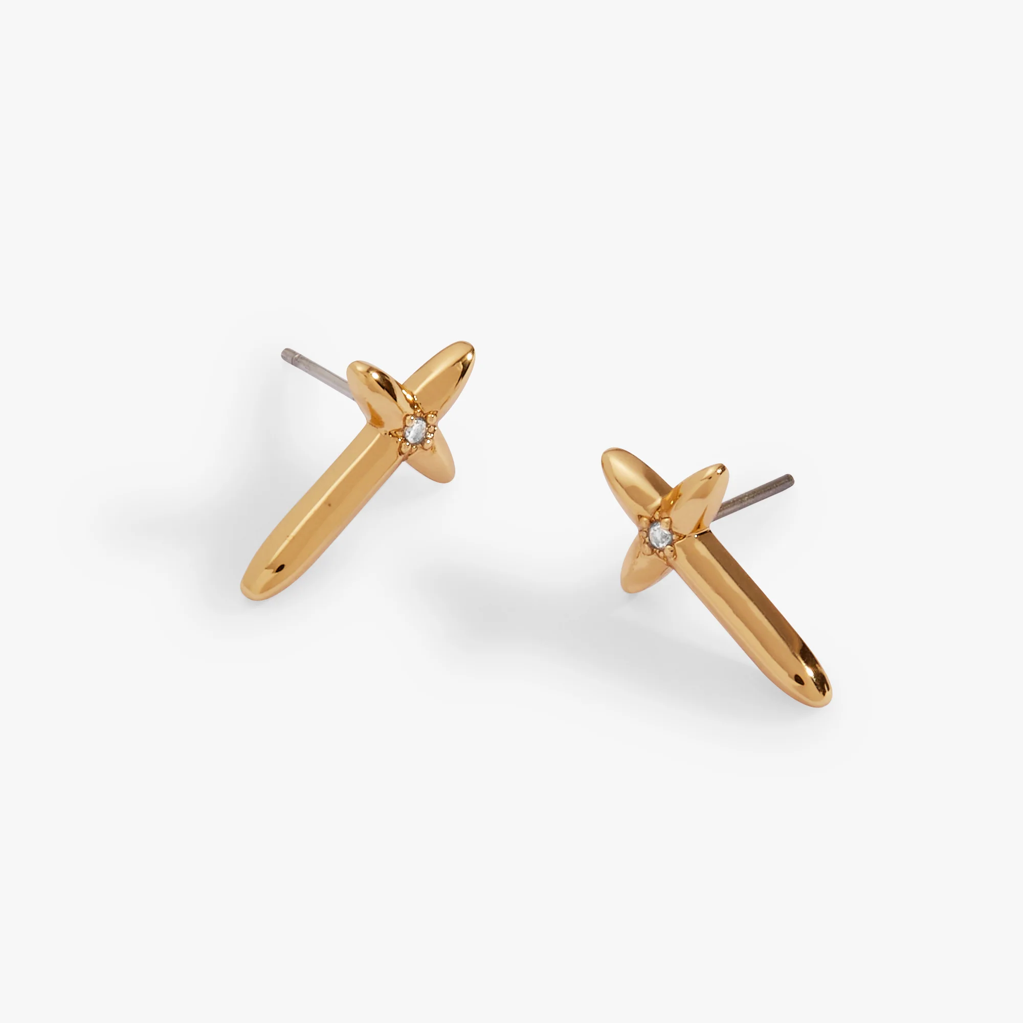 4:13 Cross Stud Earrings - Image 4