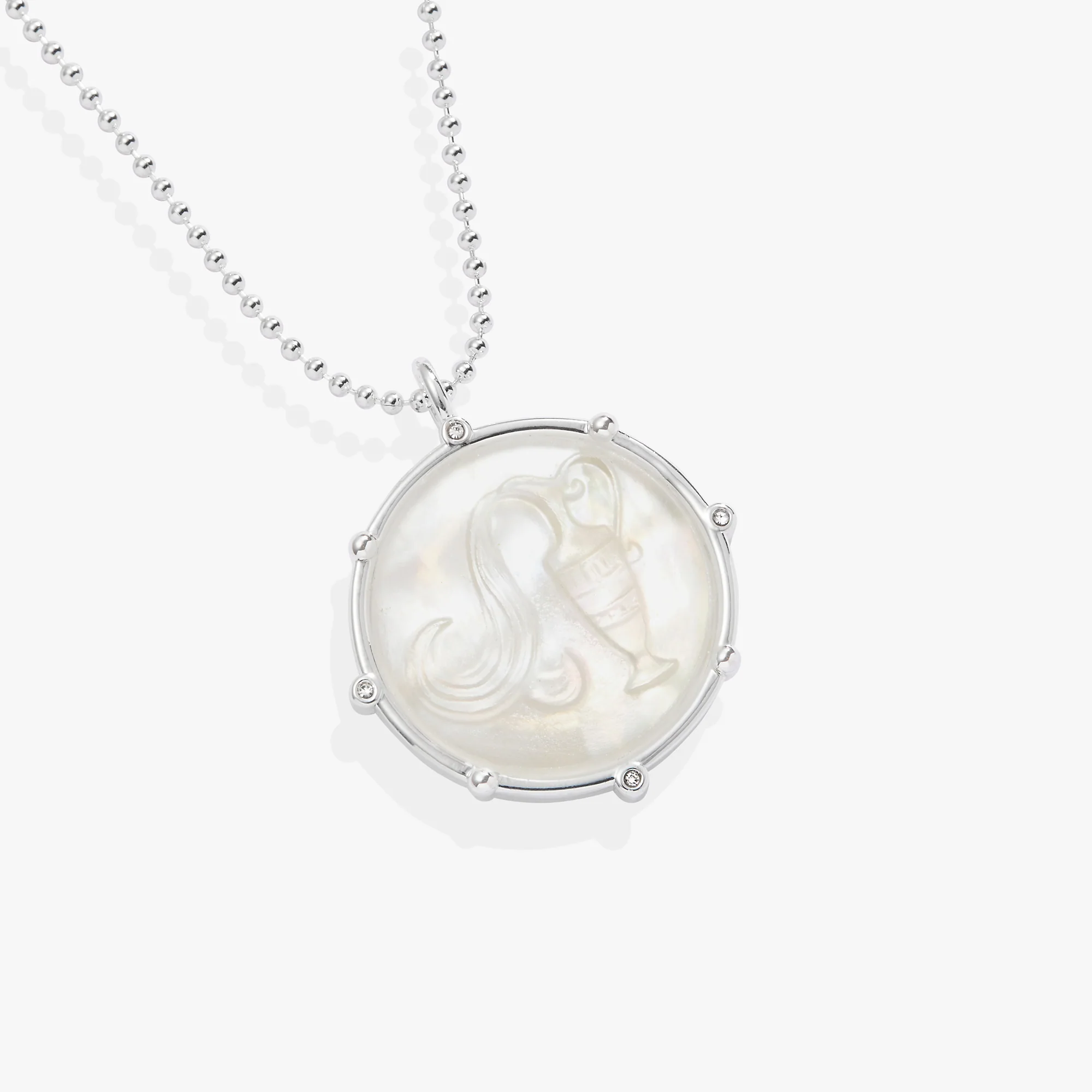 Aquarius Zodiac Double-Sided Charm Necklace - Image 4