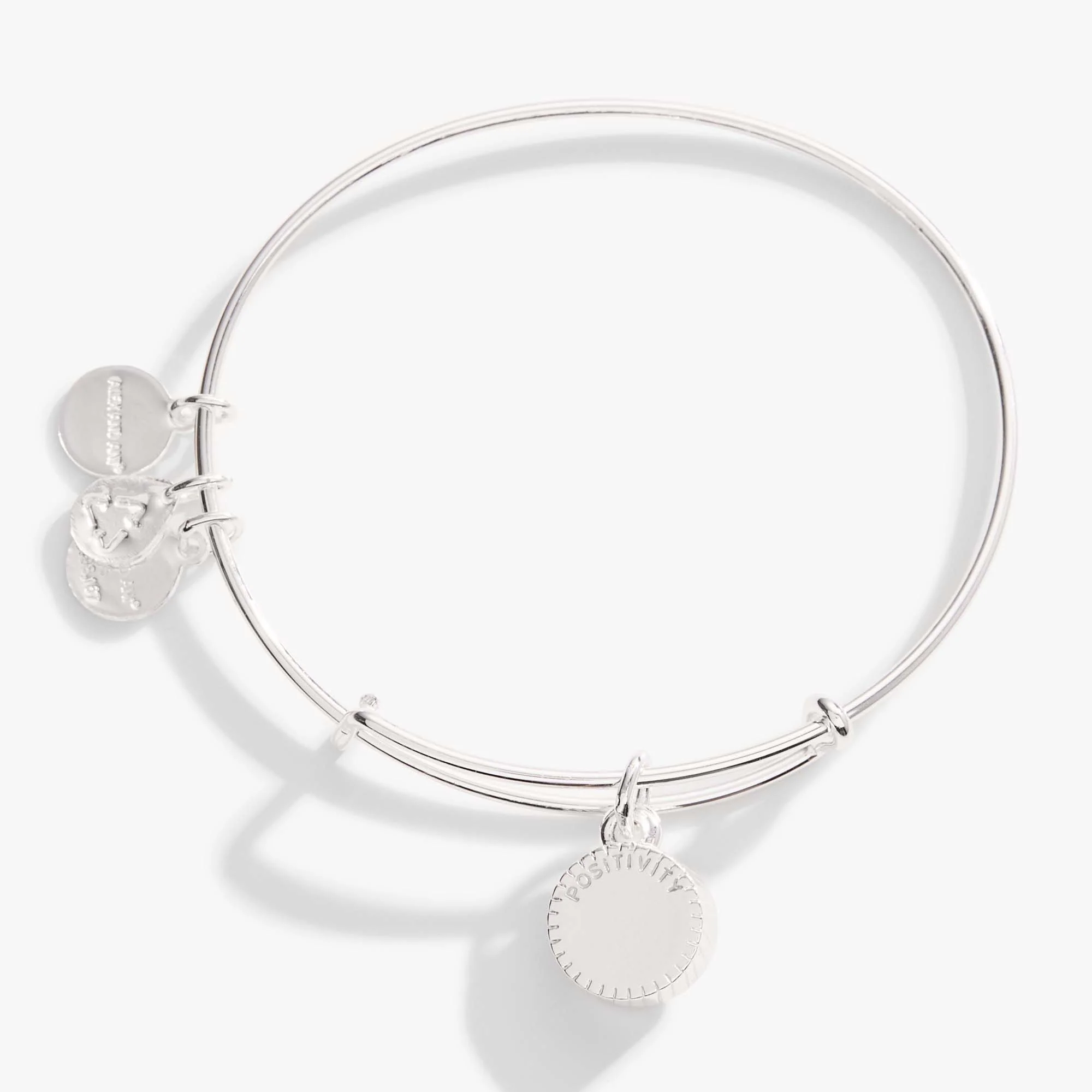 August Birthstone Charm Bangle, Peridot - Image 3