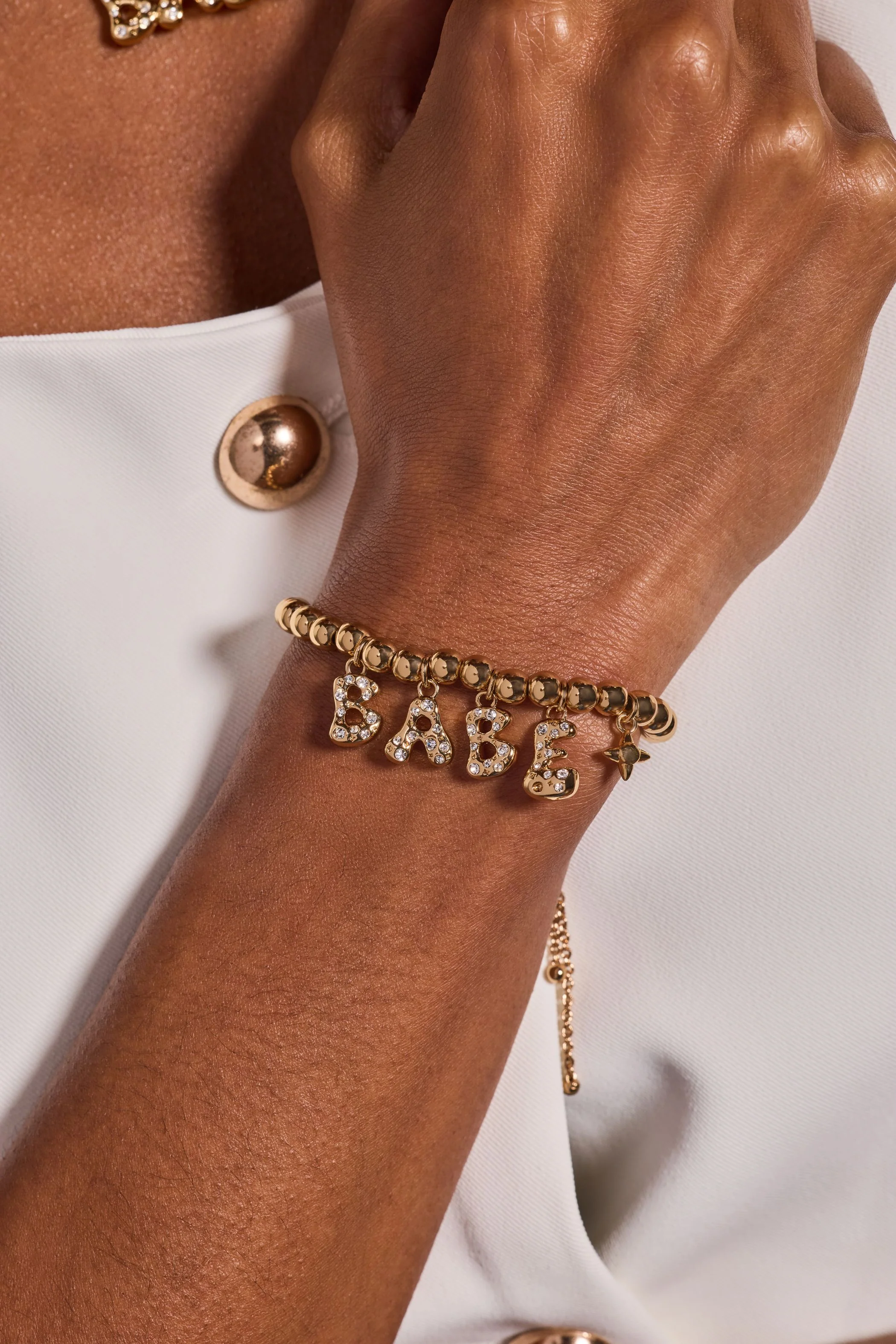 'Babe' Bubble Beaded Bolo Bracelet - Image 2