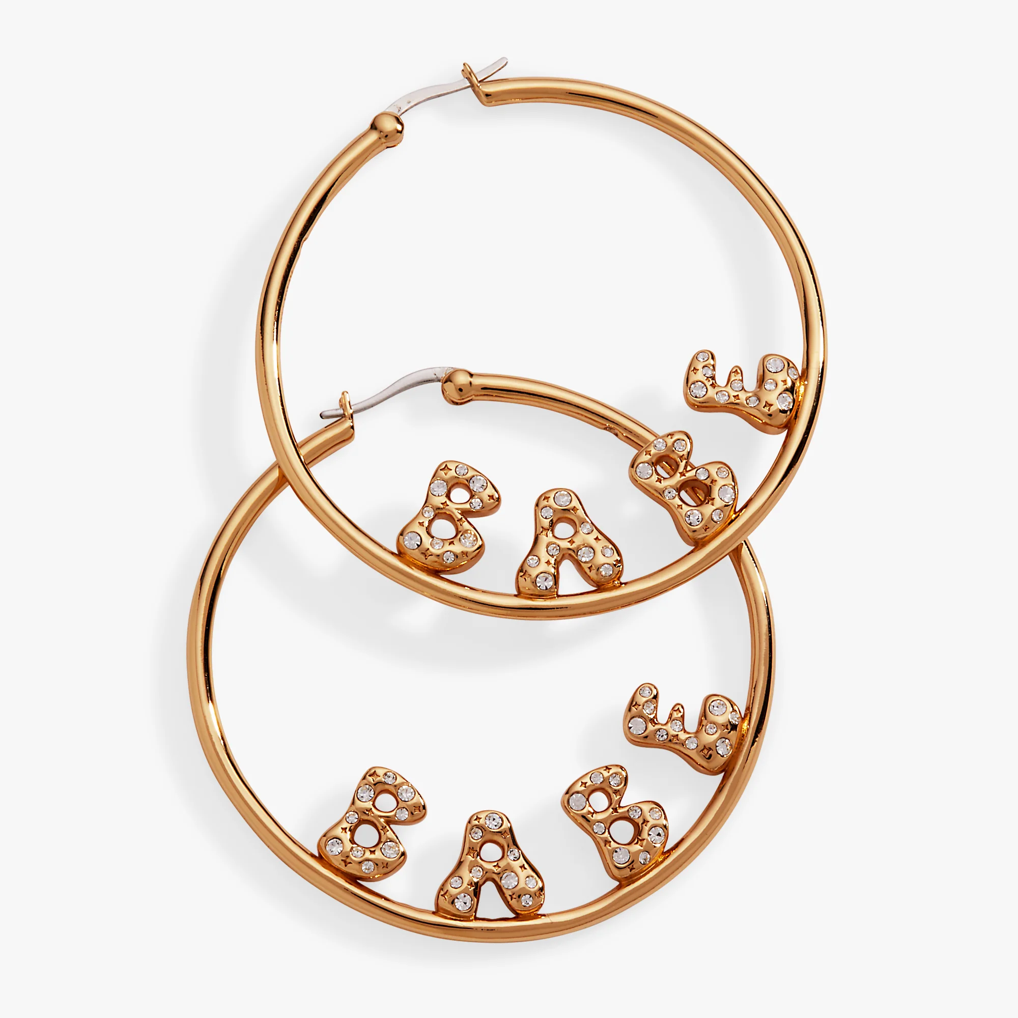 'Babe' Bubble Crystal Hoop Earrings - Image 3