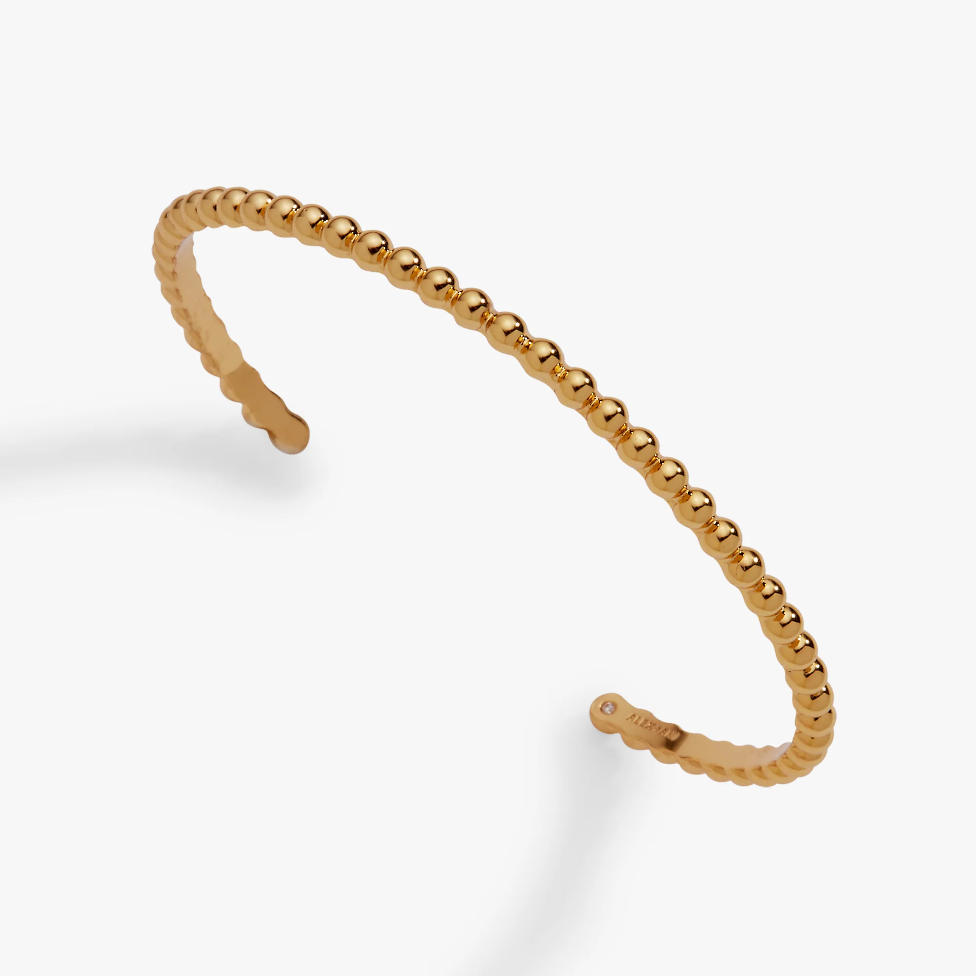 Gold Beaded Cuff Bracelet - Image 3