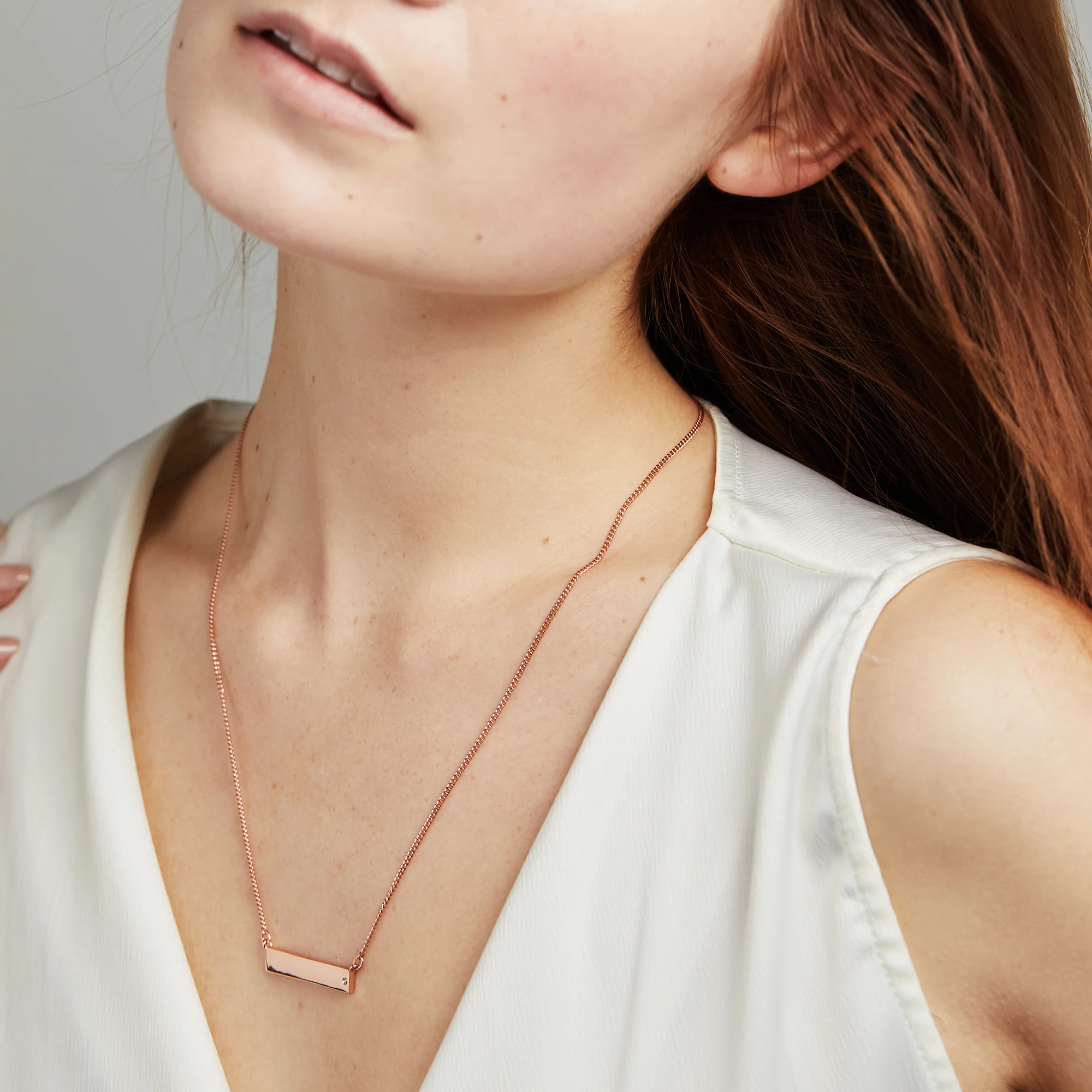 Bar Necklace with Crystal Accent - Image 11