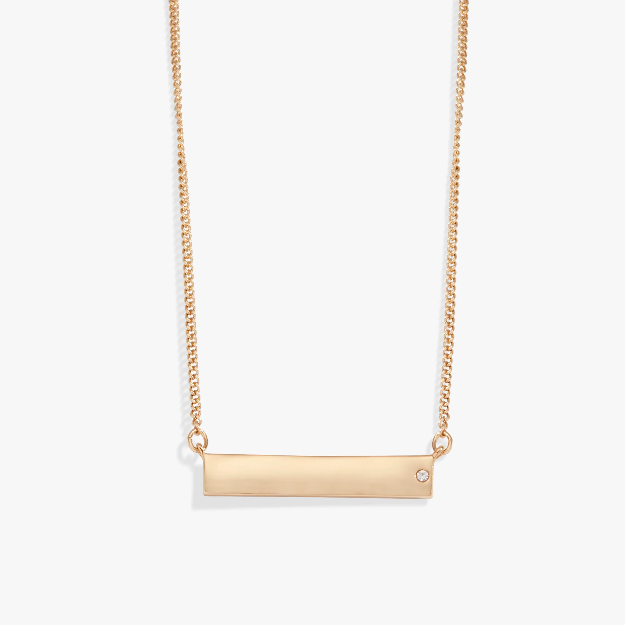Bar Necklace with Crystal Accent - Image 5