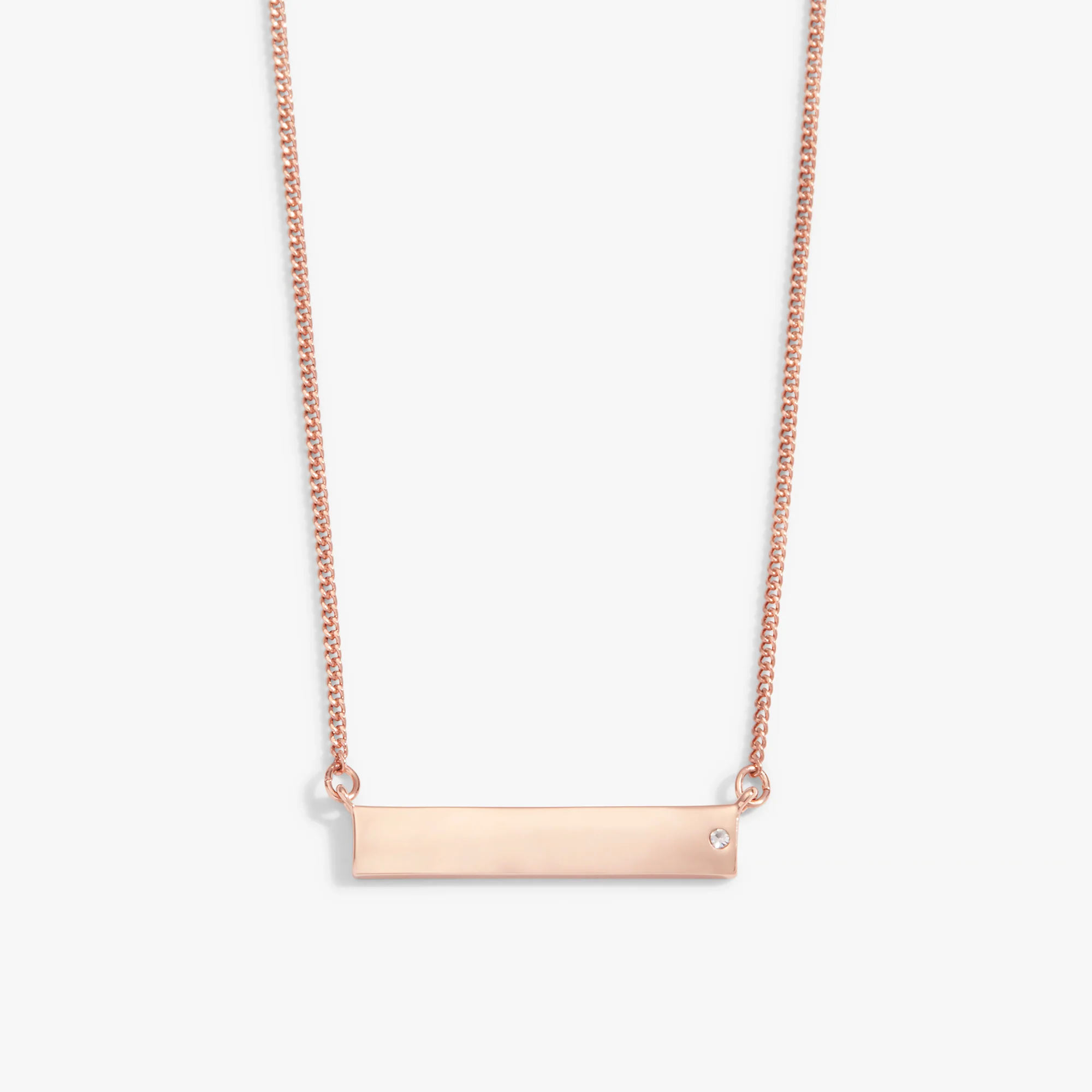 Bar Necklace with Crystal Accent - Image 9