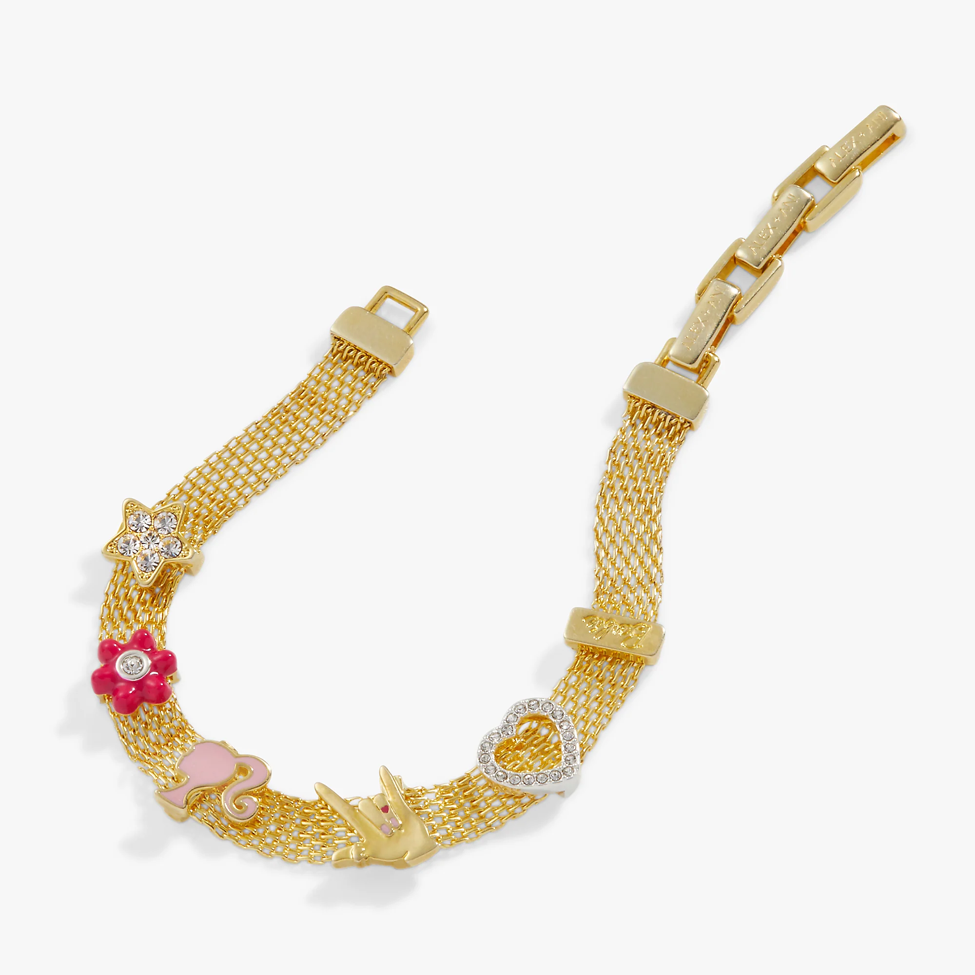 Barbie™ Multicharm Mesh Chain Bracelet - Image 3