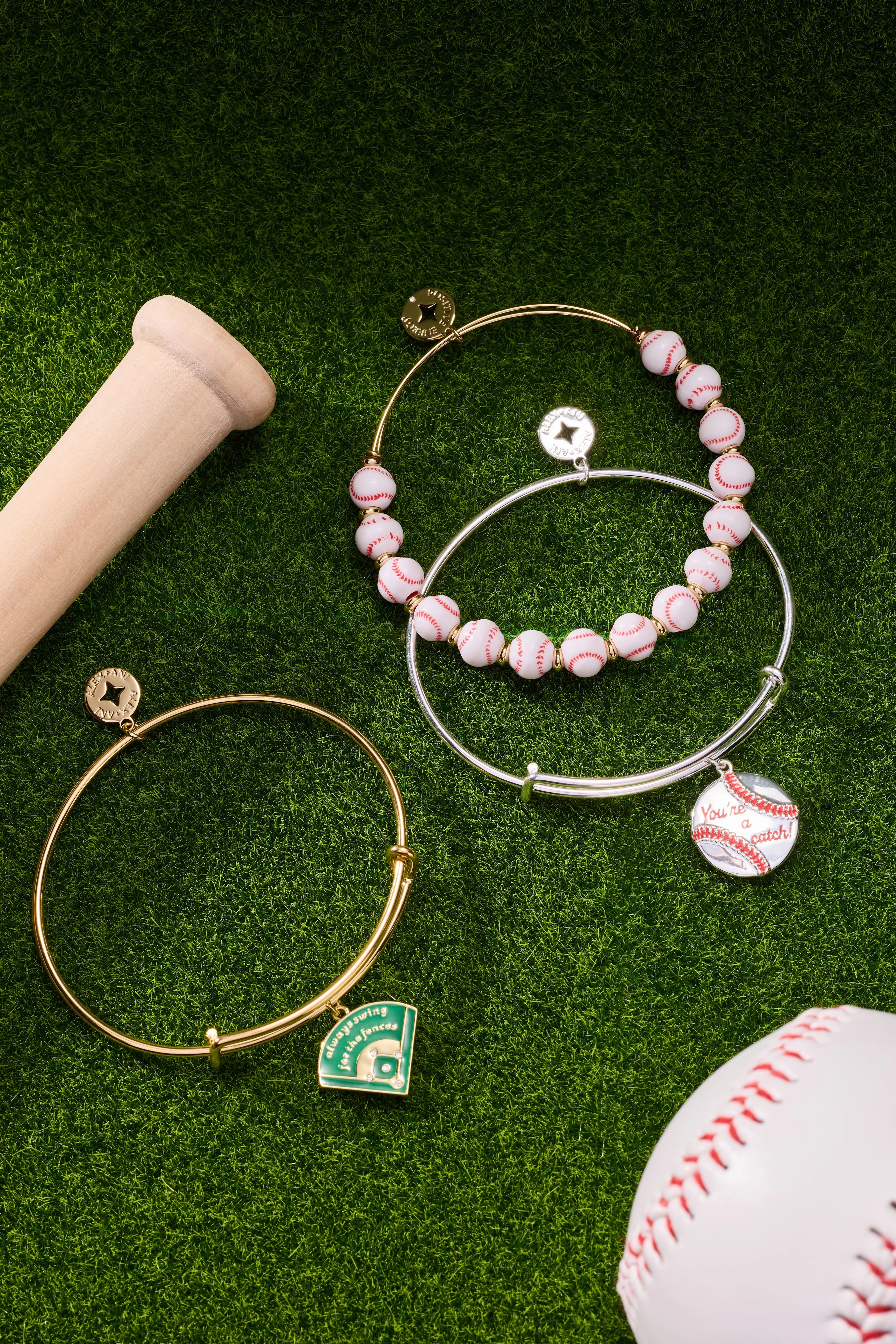 Baseball Beaded Bangle - Image 5