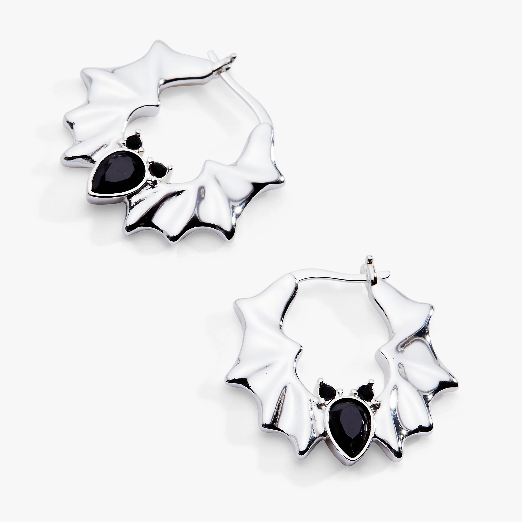 Crystal Bat Hoop Earrings - Image 5