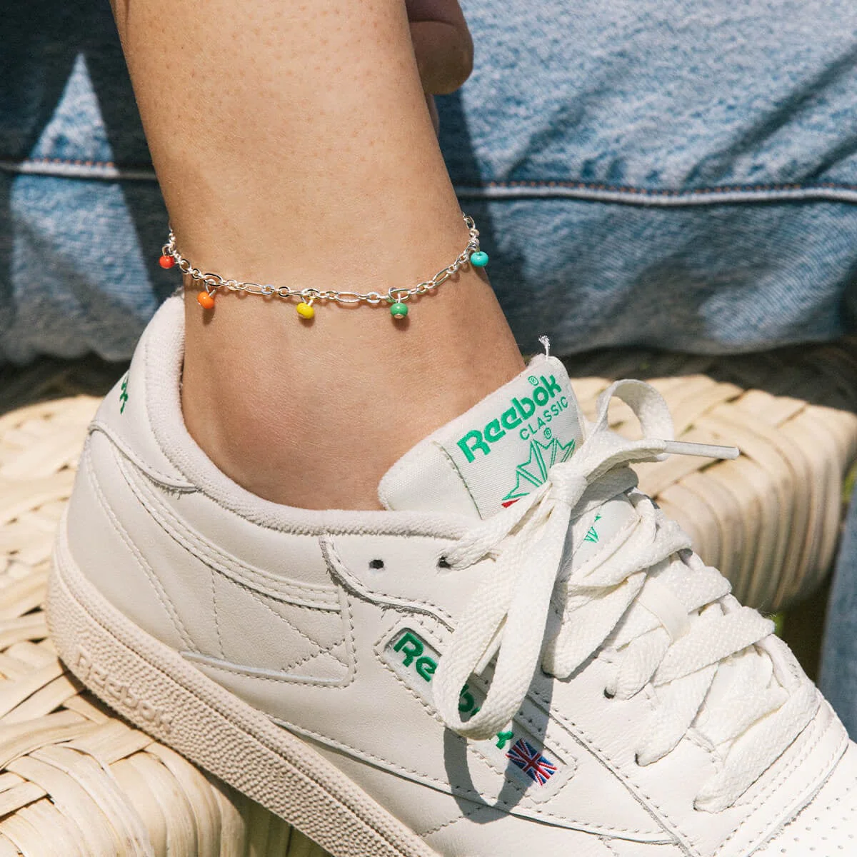 Rainbow Beaded Anklet - Image 3