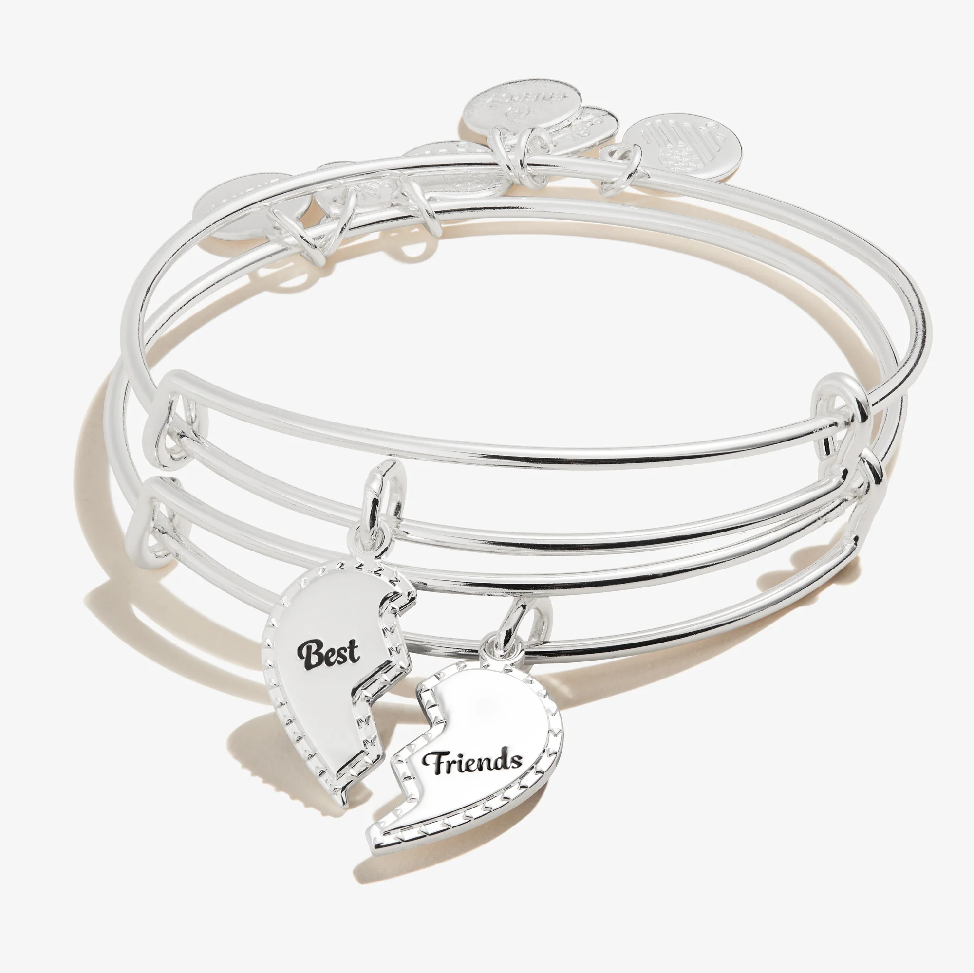 Best Friends Charm Bangle, Set of 2