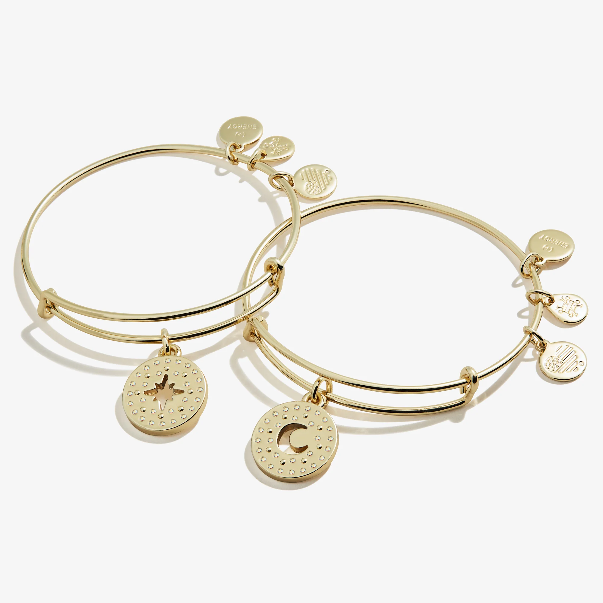 Best Friends Moon + Star Charm Bangle, Set of 2 - Image 6
