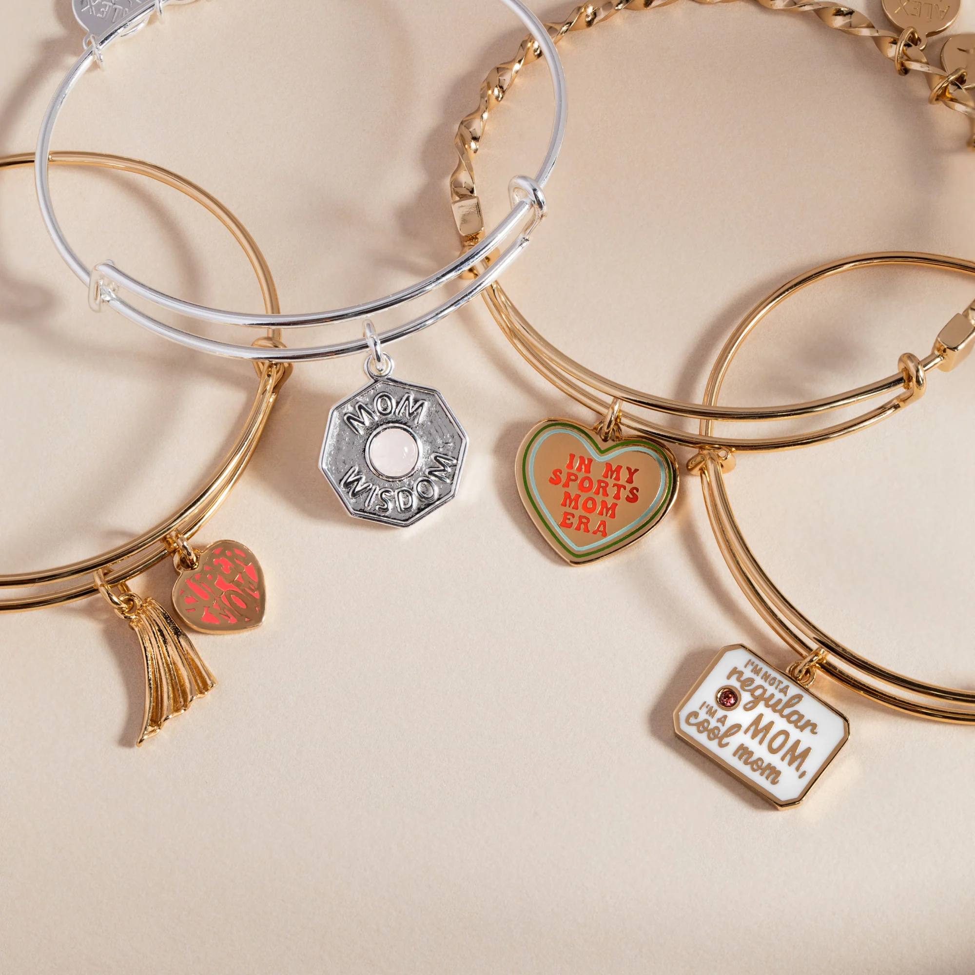 'I’m Not a Regular Mom, I’m a Cool Mom' Charm Bangle - Image 2
