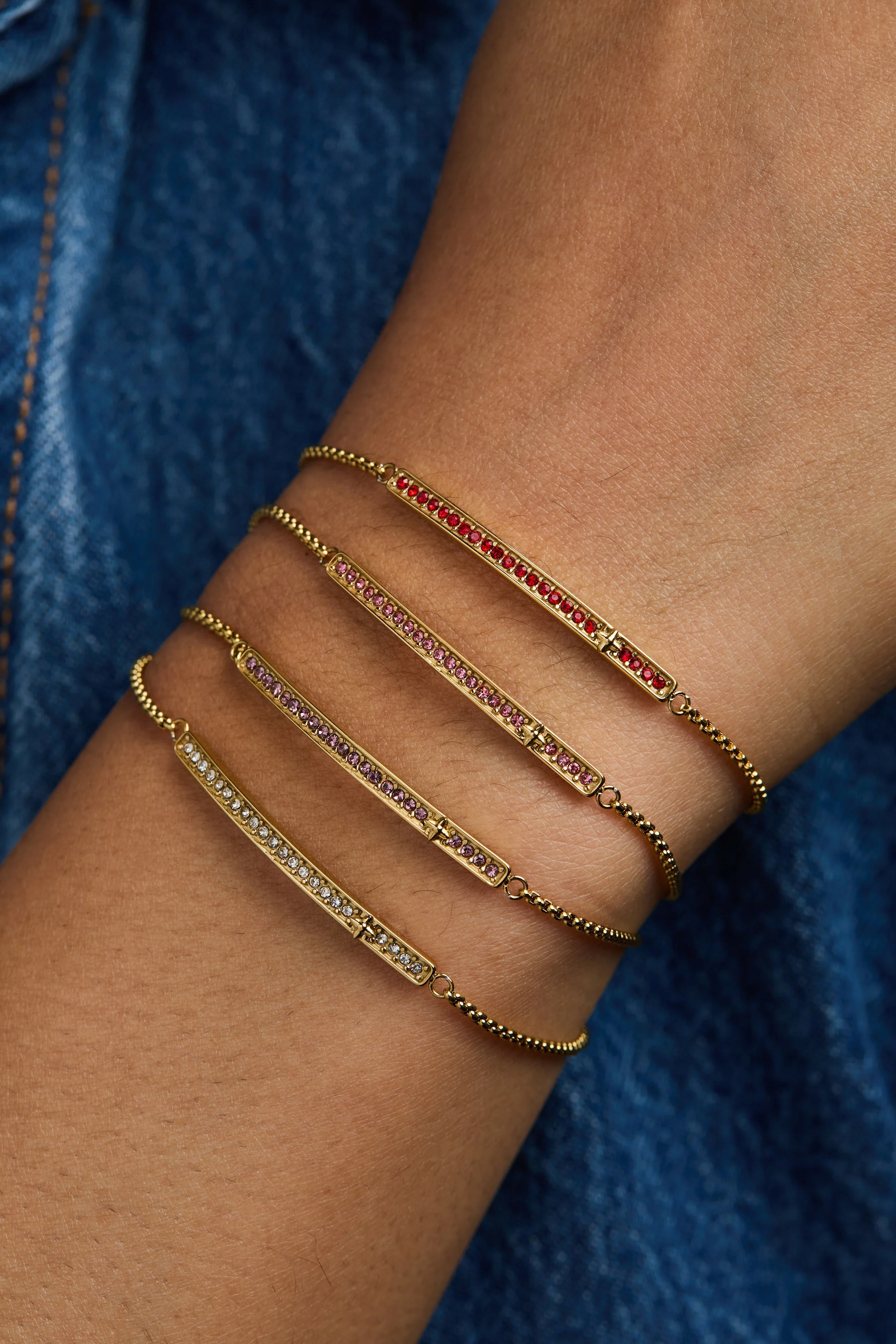 June Everyday Birthstone Pave Bolo Bracelet - Image 2