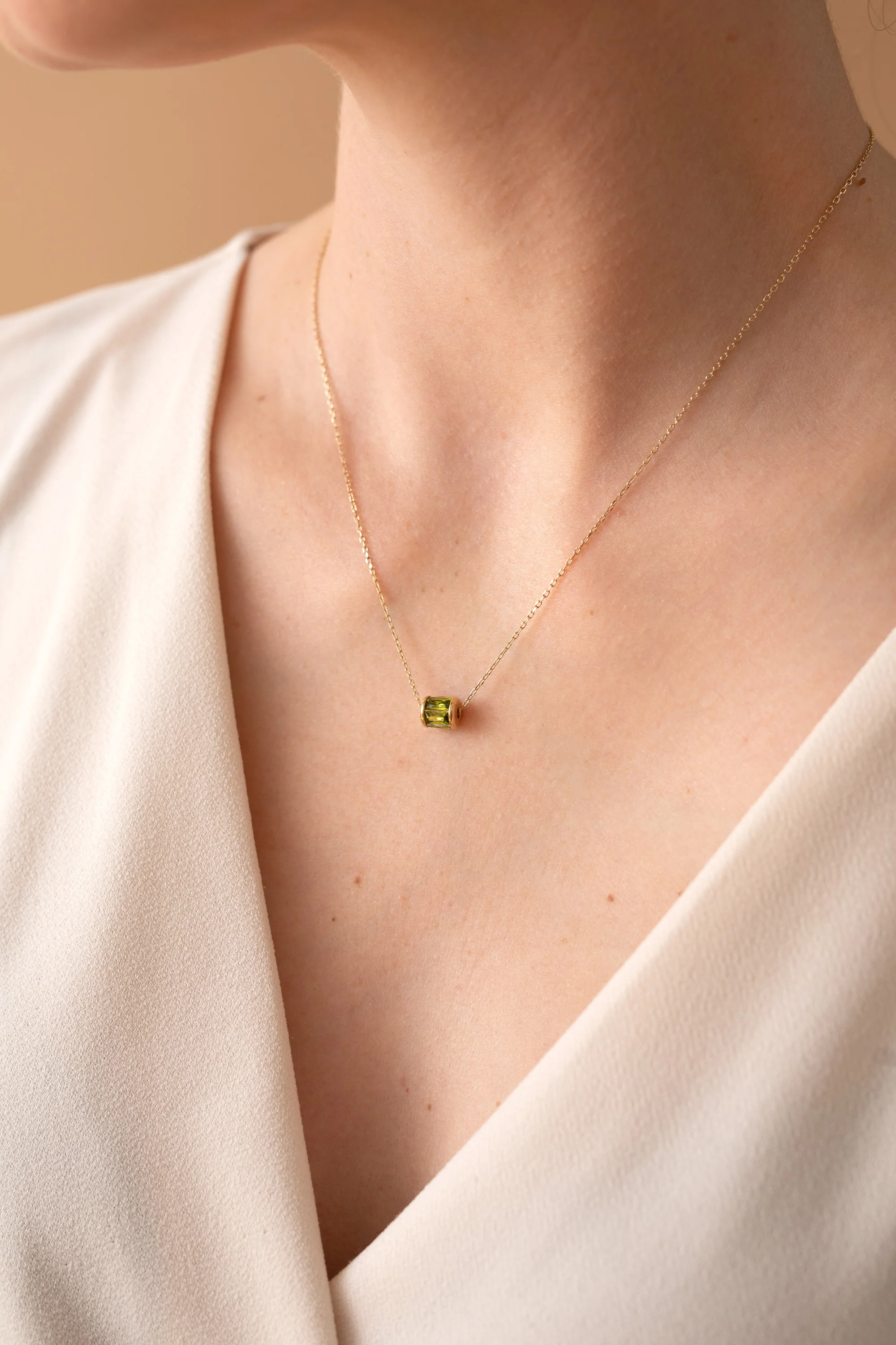August Birthstone Precious Pendant Necklace - Image 2