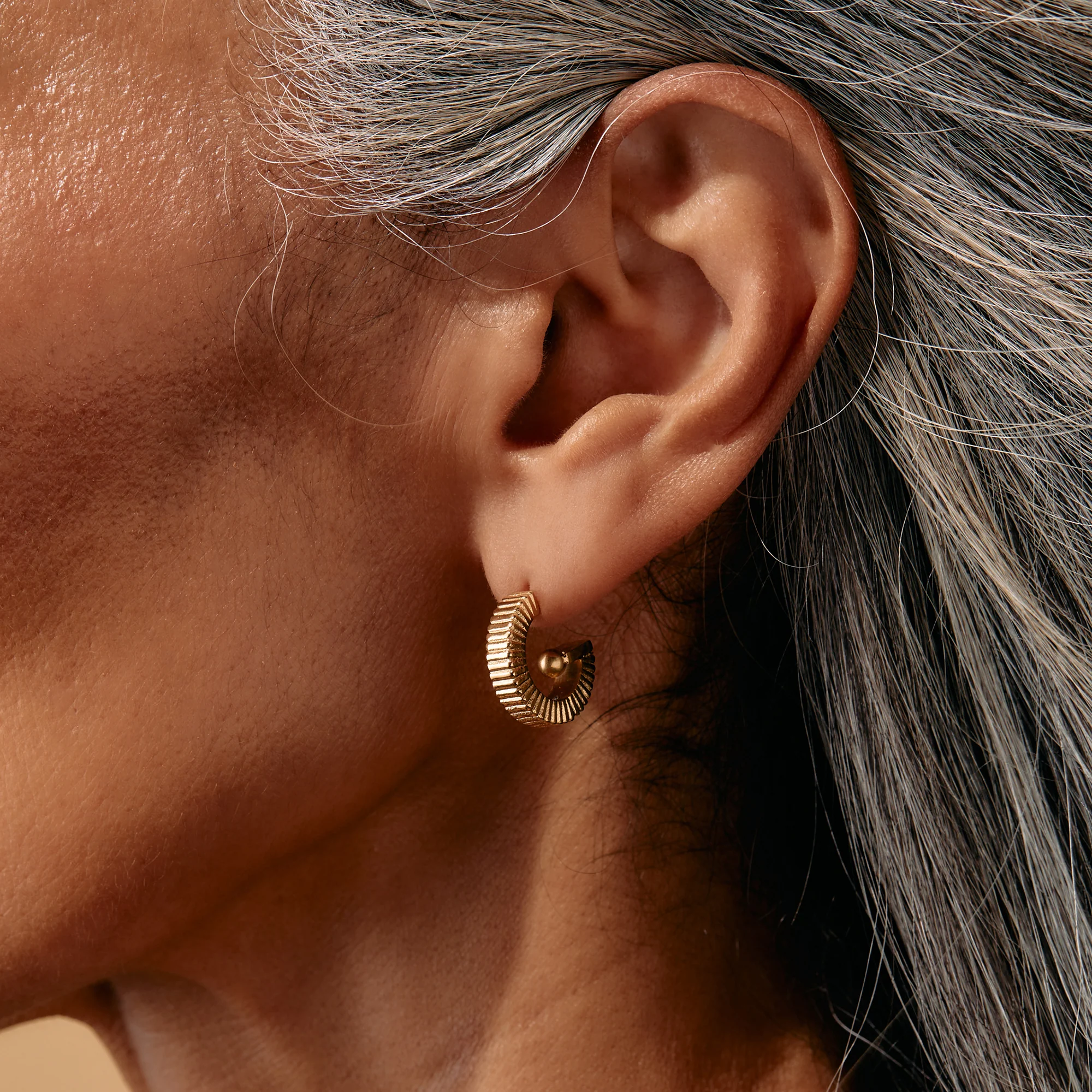 Black Onyx Textured Earrings - Image 5