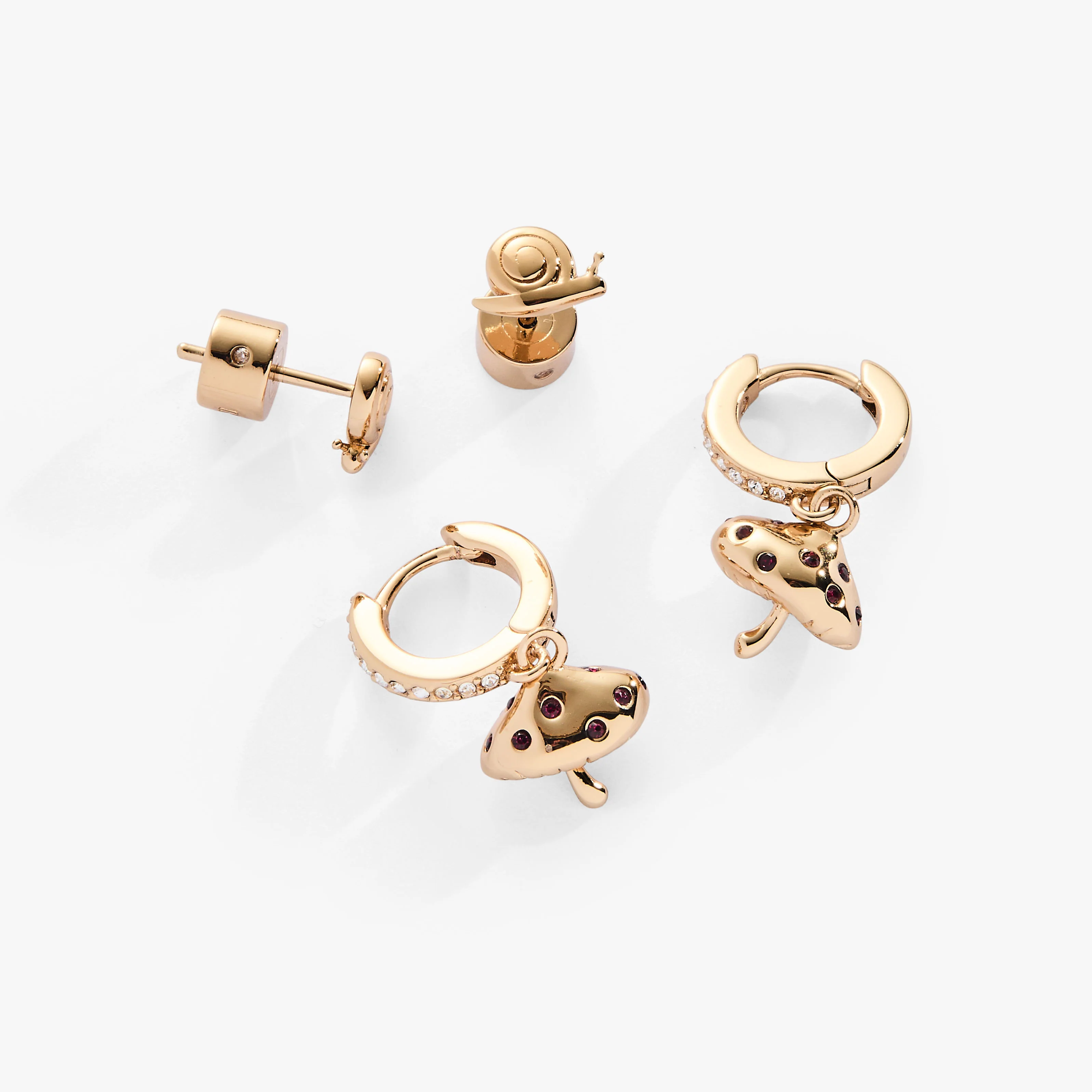 Mushroom Earring Duo Set