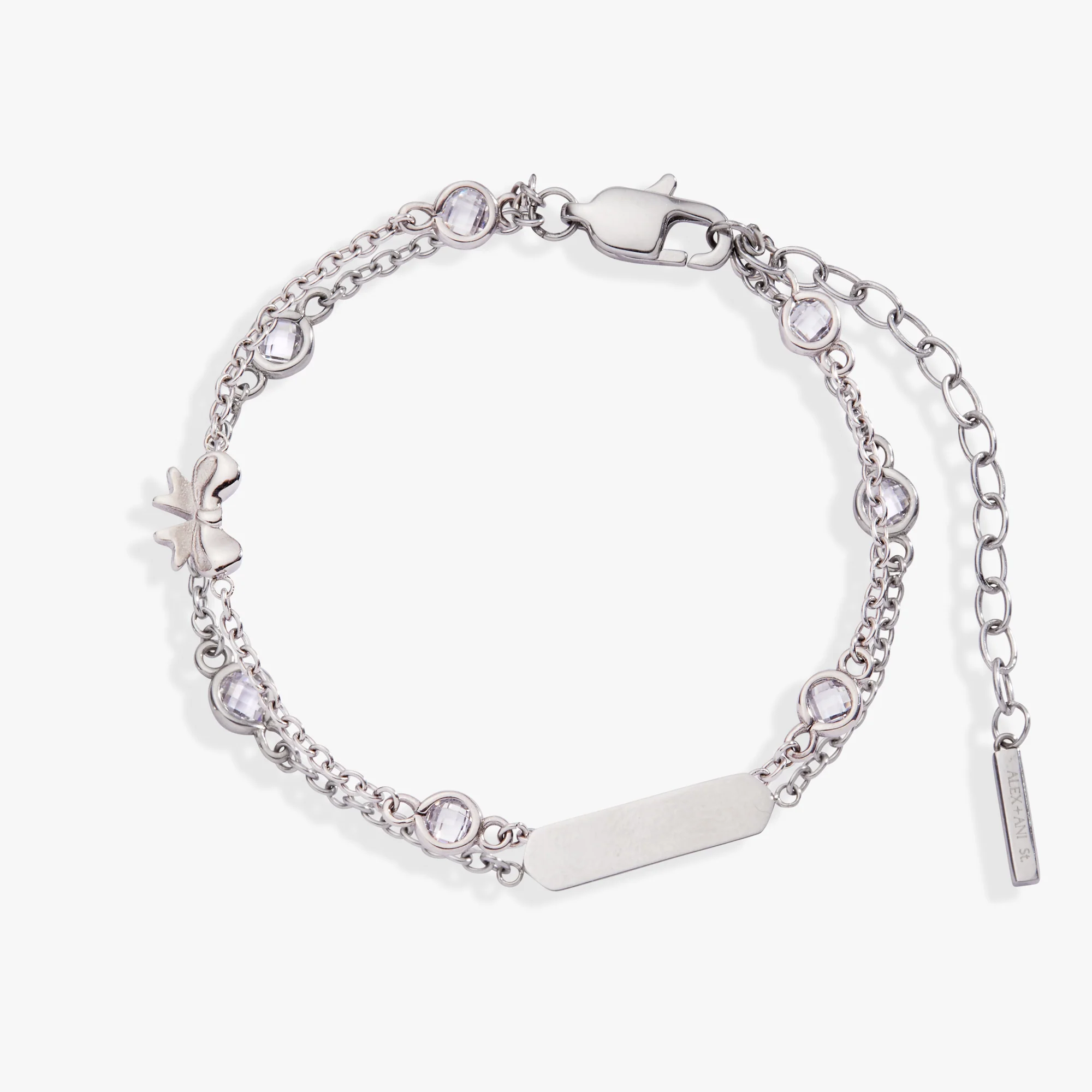 Bow Chain Double Strand Bracelet - Image 2