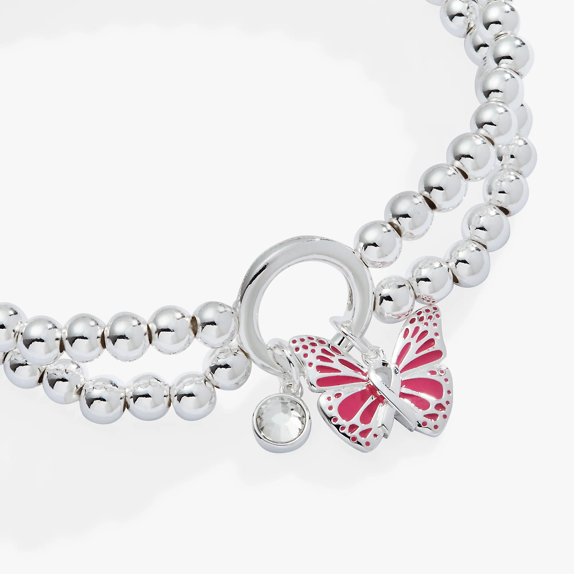 Breast Cancer Awareness Butterfly Stretch Bracelet - Image 4