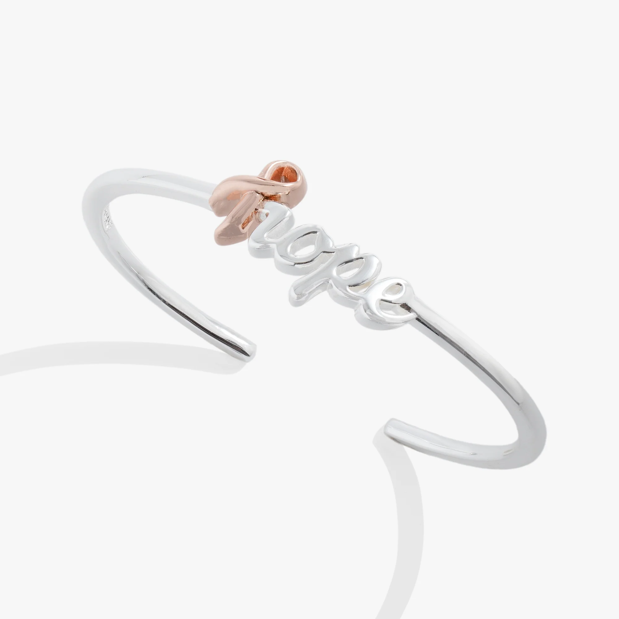 'Hope' Breast Cancer Awareness Pink Ribbon Cuff