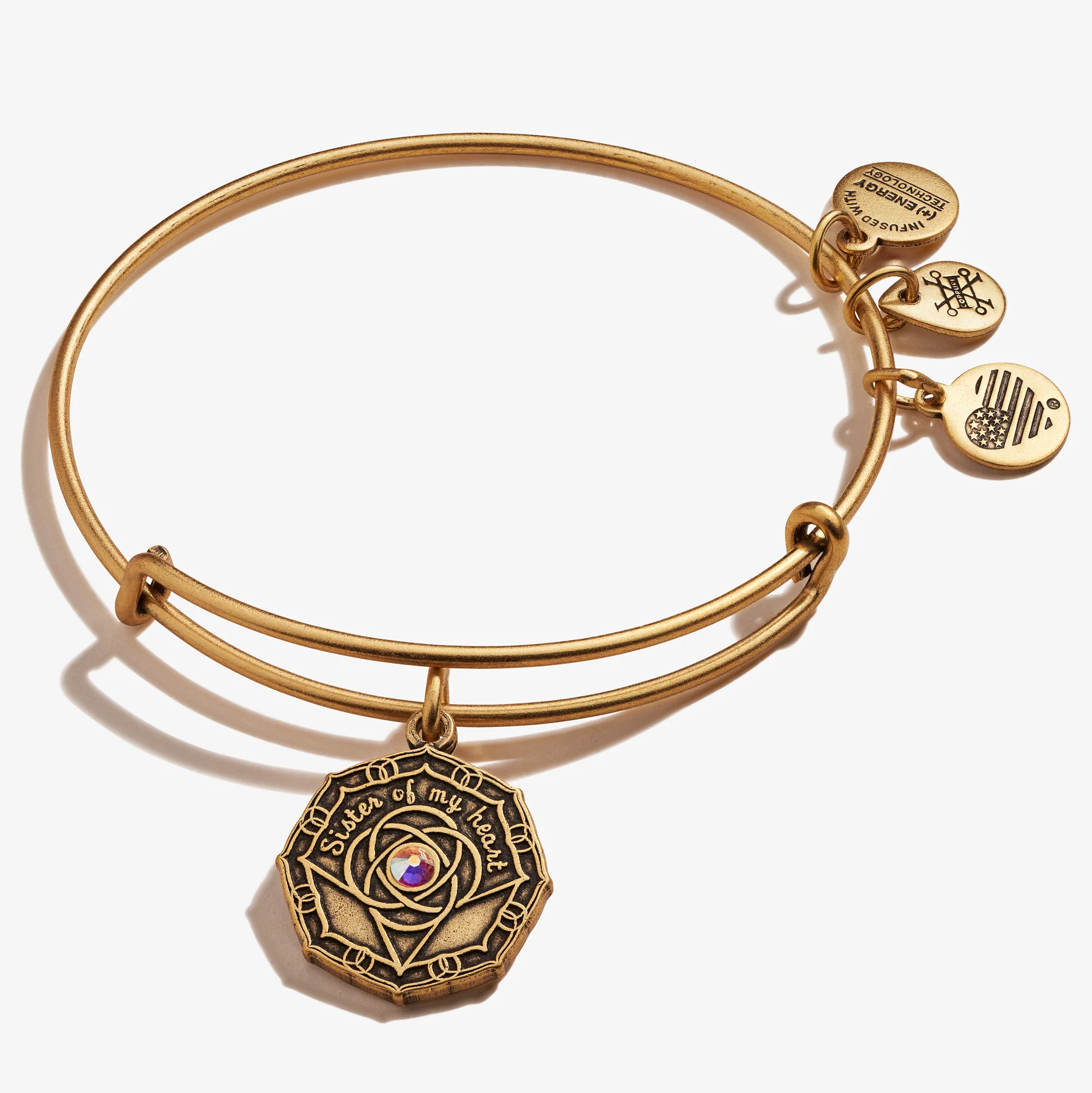 Bridesmaid 'Sister of My Heart' Charm Bangle - Image 3