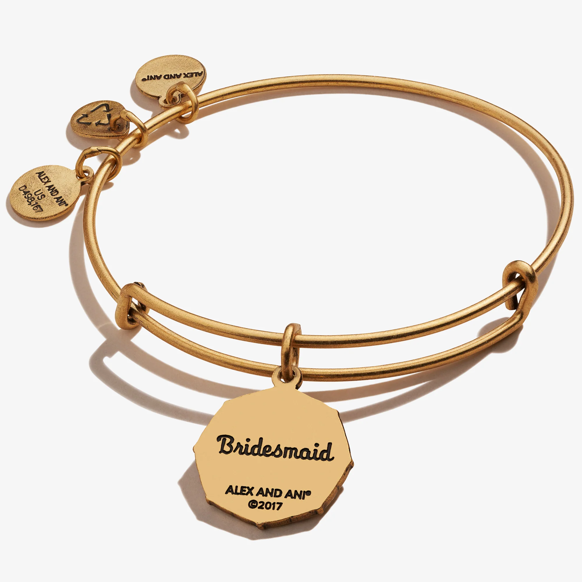 Bridesmaid 'Sister of My Heart' Charm Bangle - Image 4
