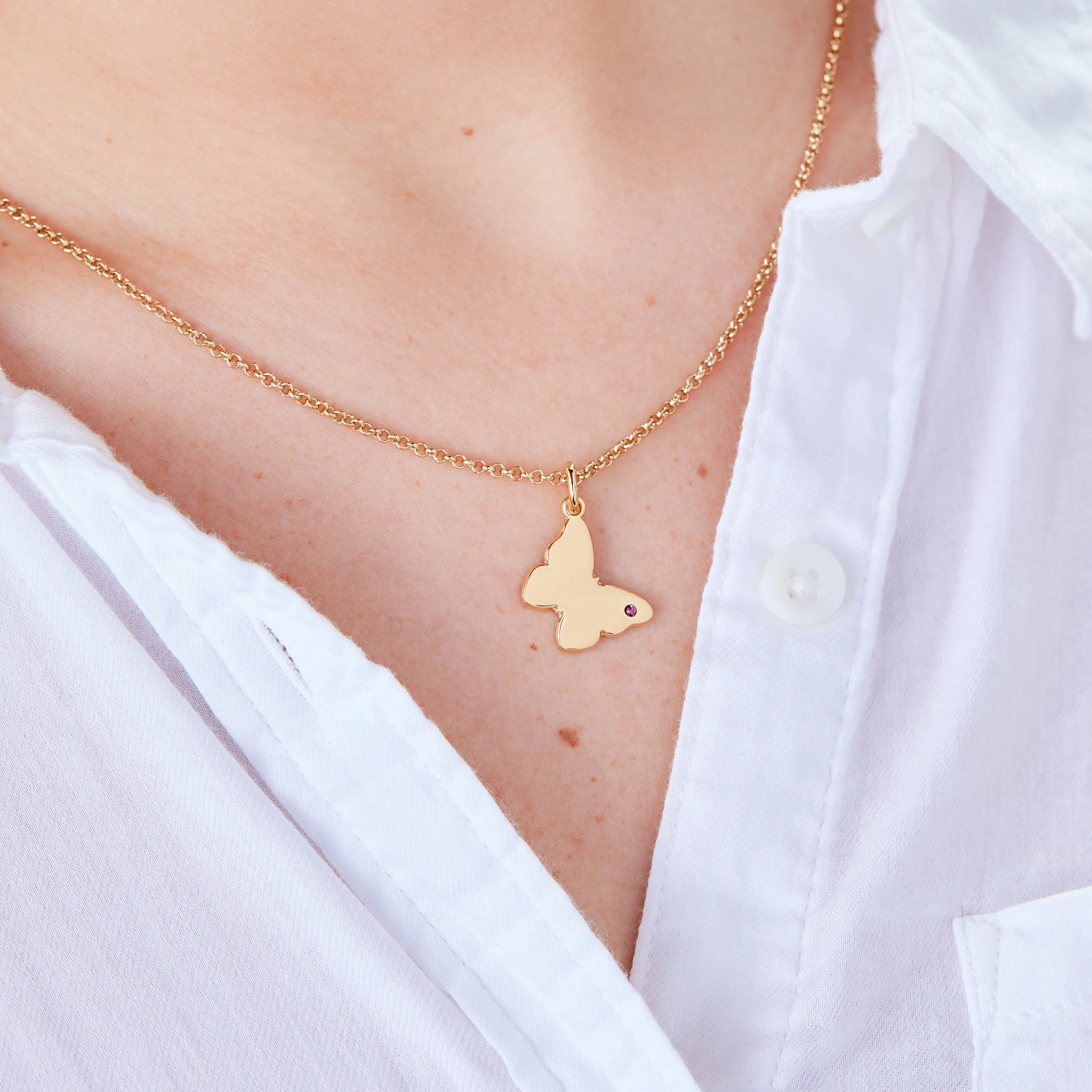 Butterfly Necklace, 21" - Image 6