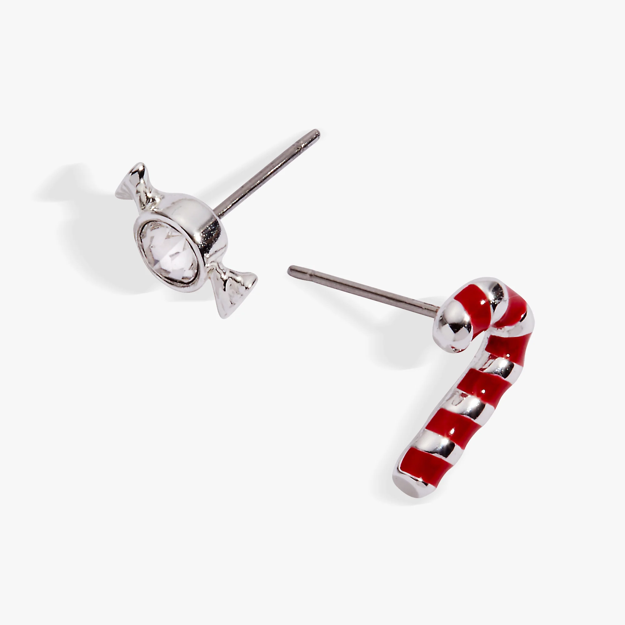 Candy Cane Mismatched Stud Earrings - Image 3