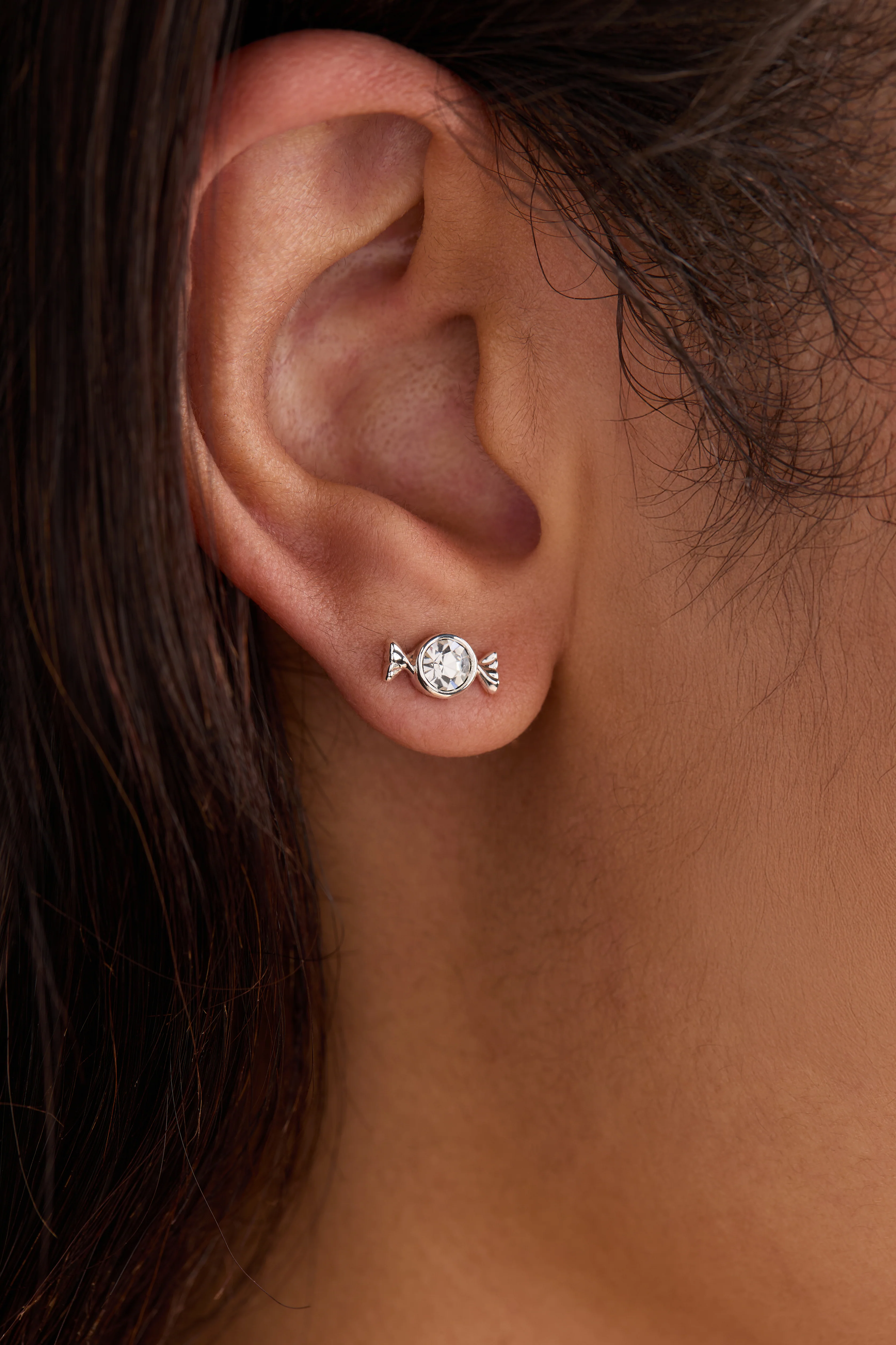 Candy Cane Mismatched Stud Earrings - Image 4