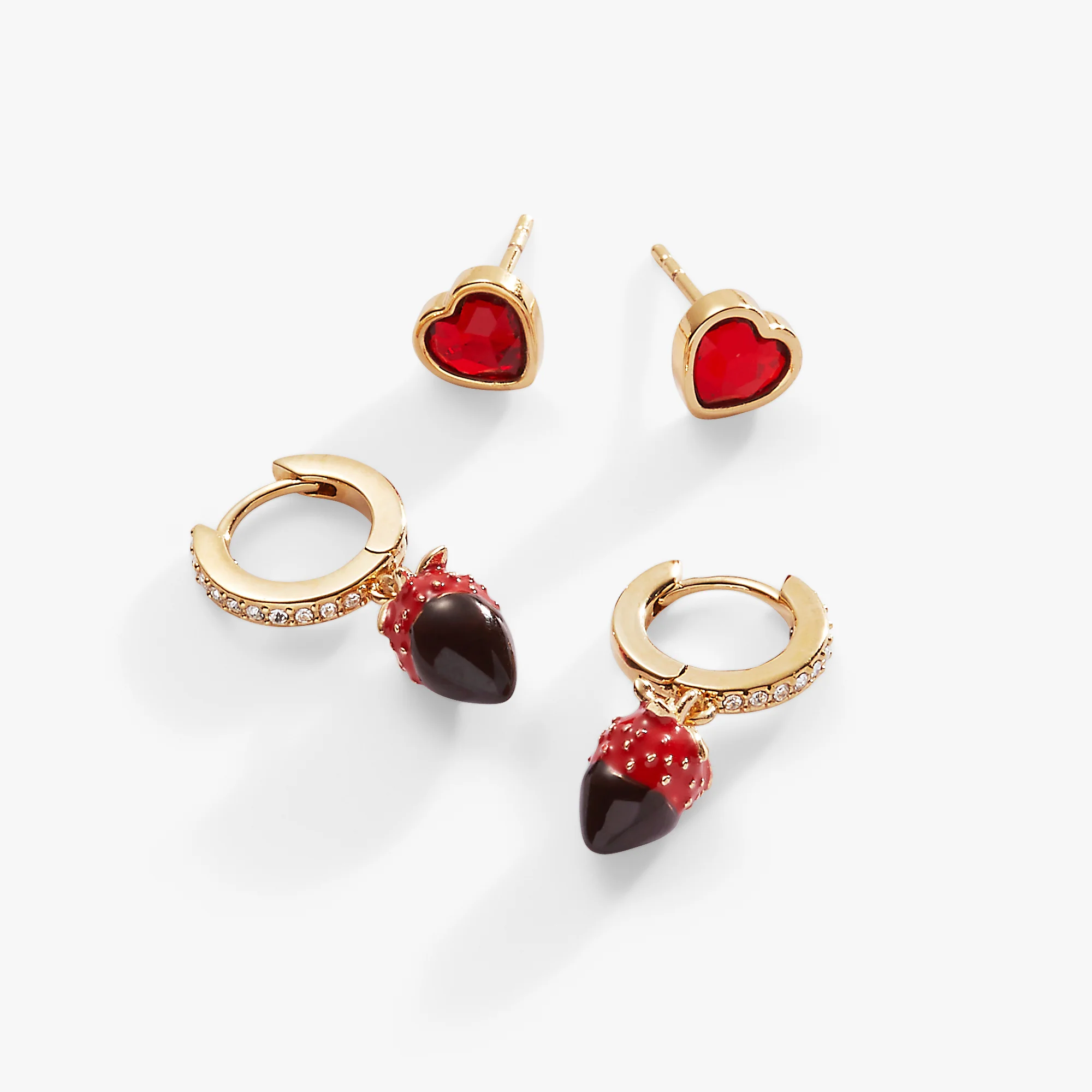 Chocolate-Covered Strawberry Earrings Set of 2 - Image 2