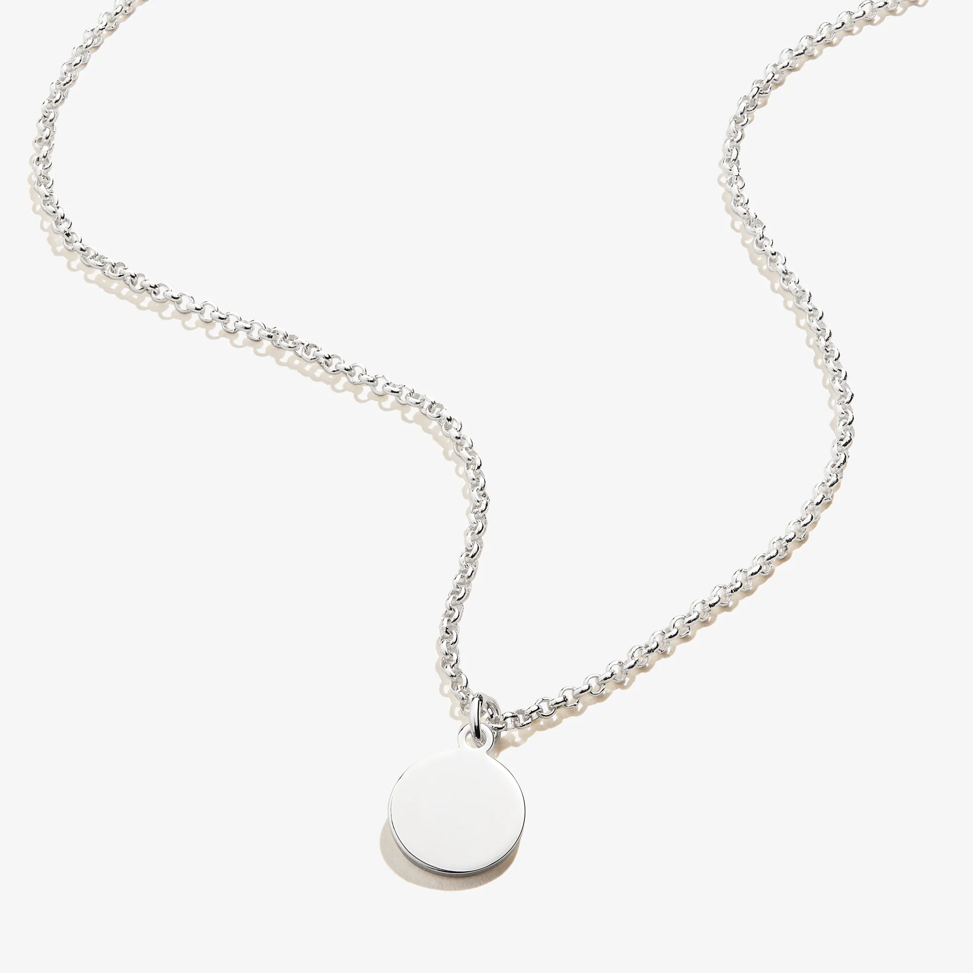 Small Circle Charm Necklace, 19'' - Image 3