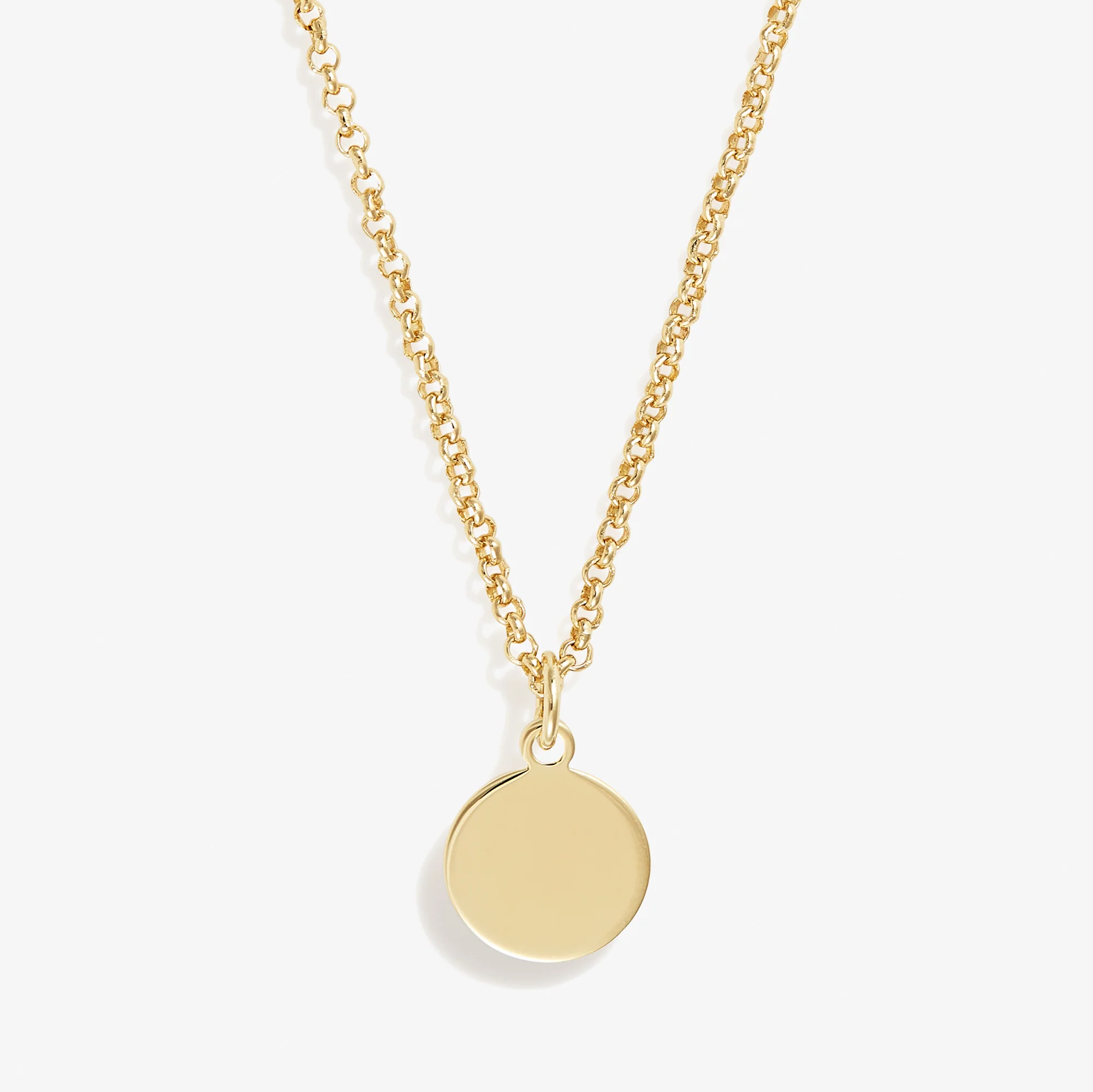 Small Circle Charm Necklace, 19'' - Image 5