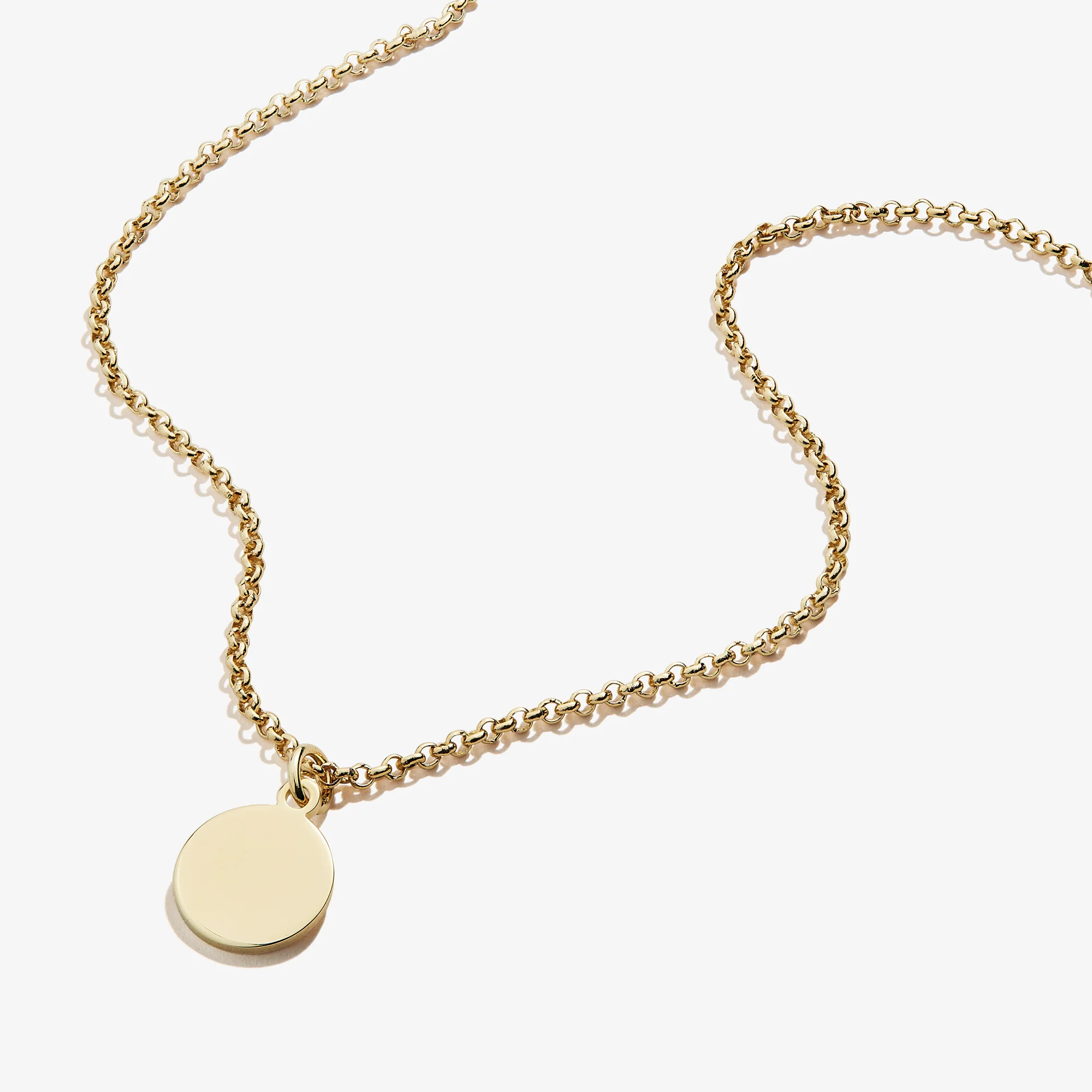 Small Circle Charm Necklace, 19'' - Image 7