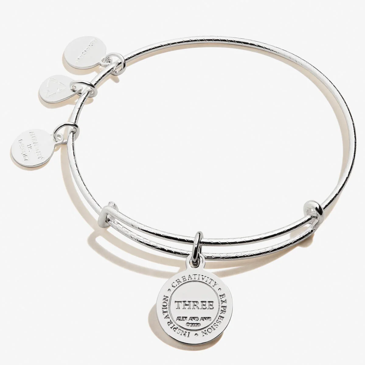 Number 3 Charm Bangle | Wholeness, Creativity, and Intuition - Image 2