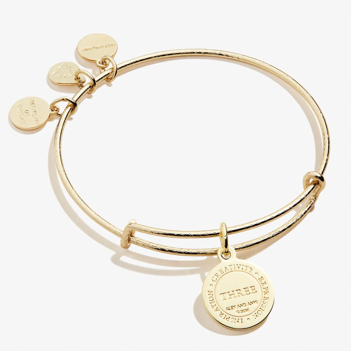 Number 3 Charm Bangle | Wholeness, Creativity, and Intuition - Image 5