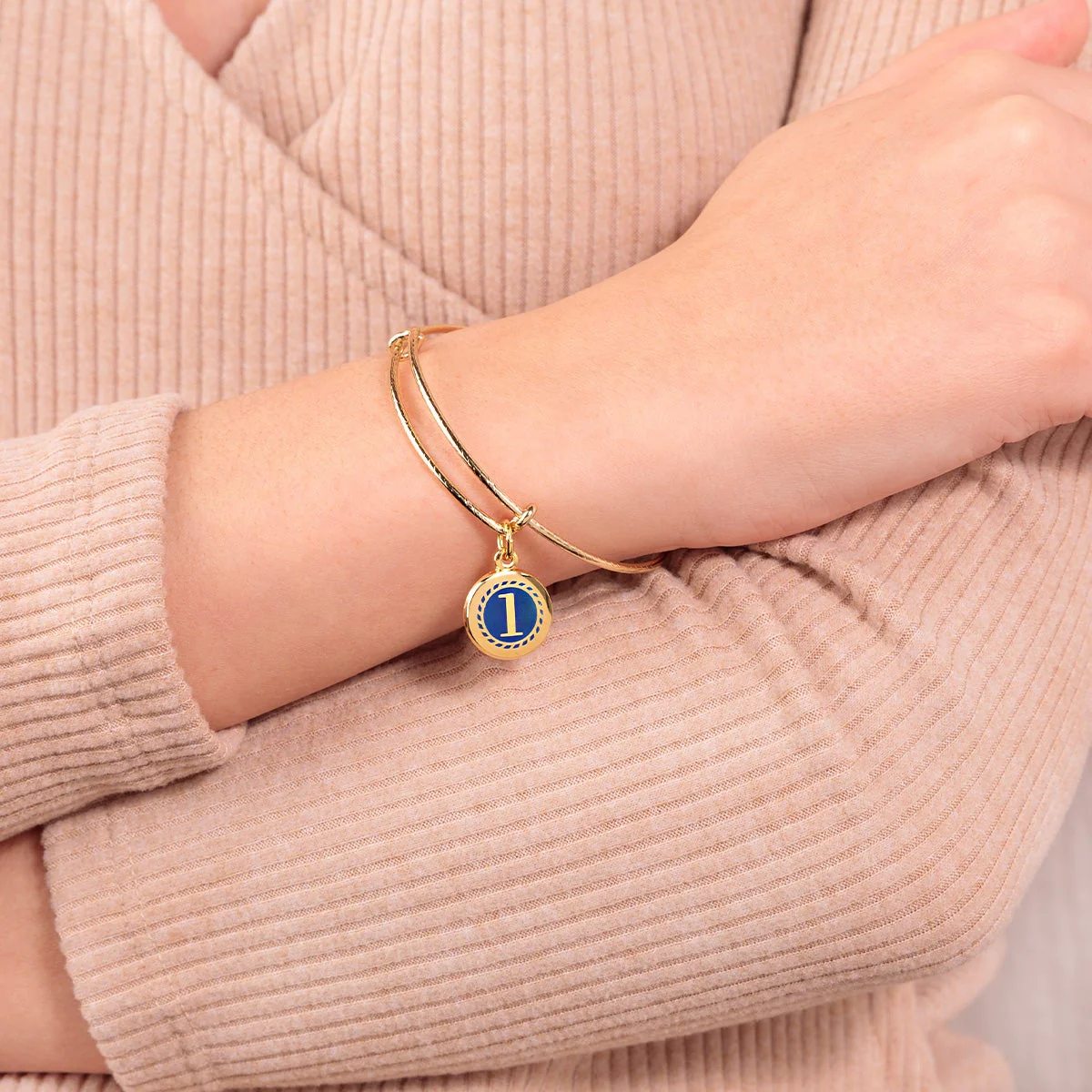 Number 3 Charm Bangle | Wholeness, Creativity, and Intuition - Image 6