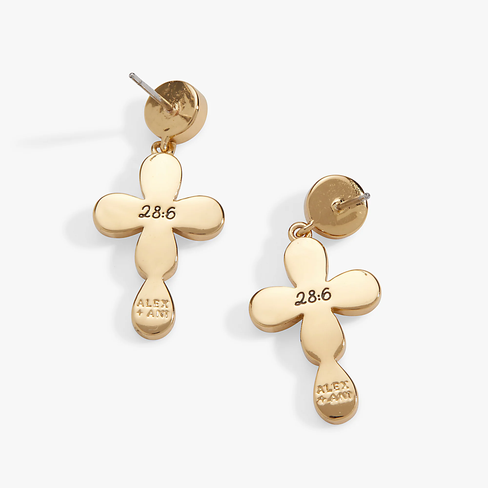 Coquette Christian Cross Drop Earrings - Image 3