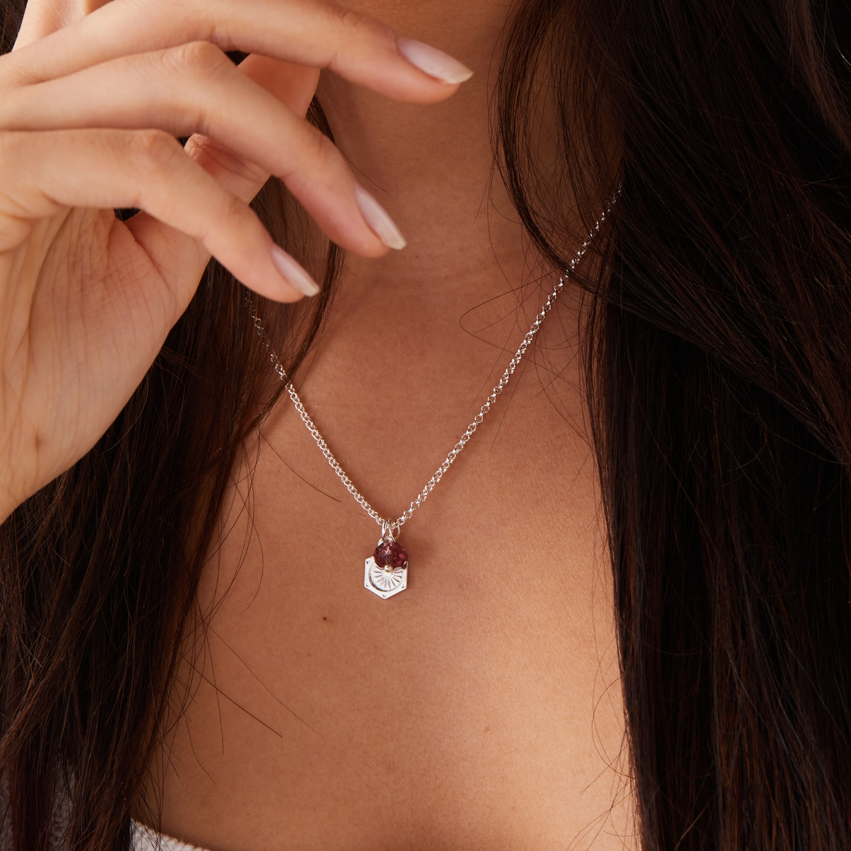 Cosmic Balance Duo Charm Necklace, Adjustable - Image 2