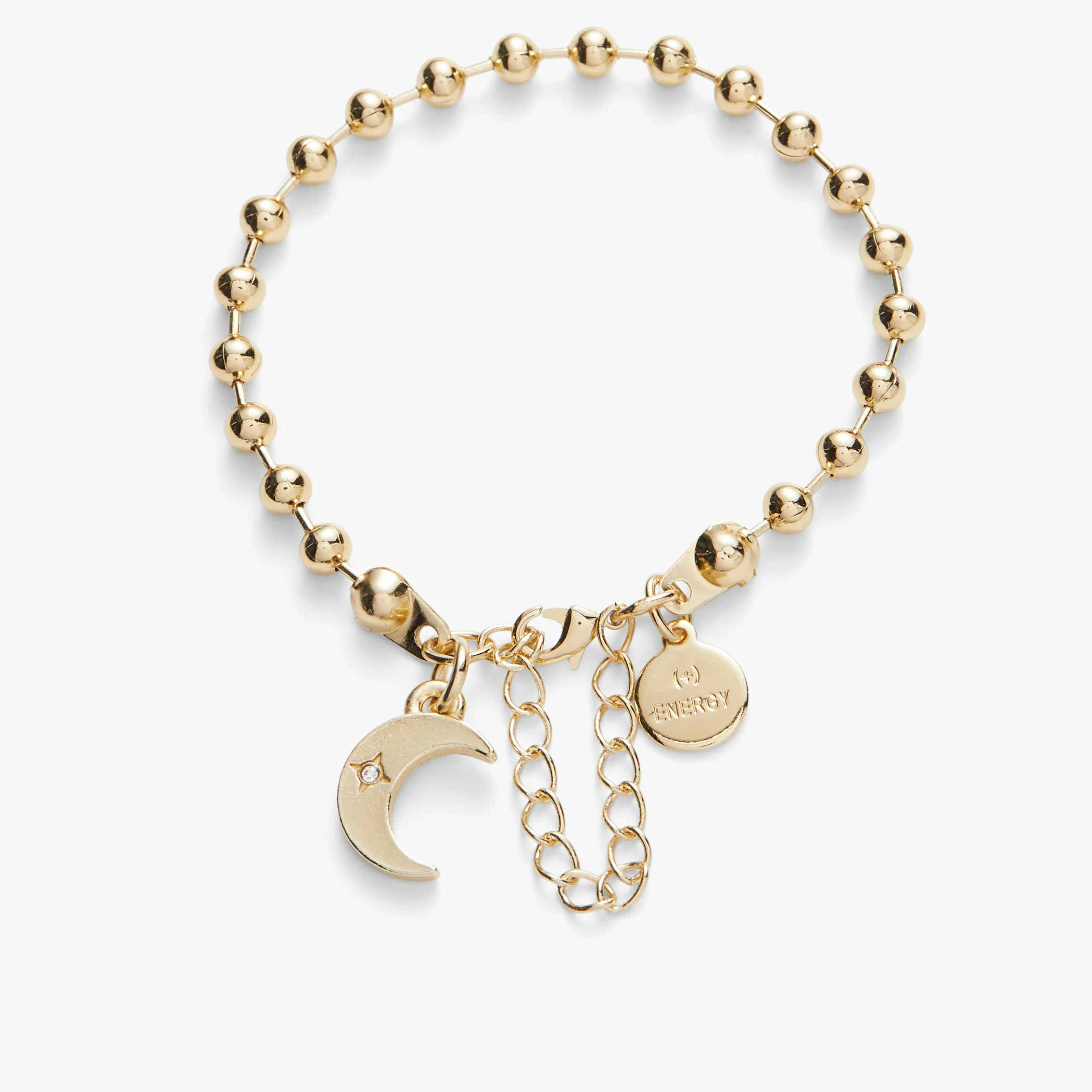 Crescent Moon Ball Chain Bracelet - Image 5