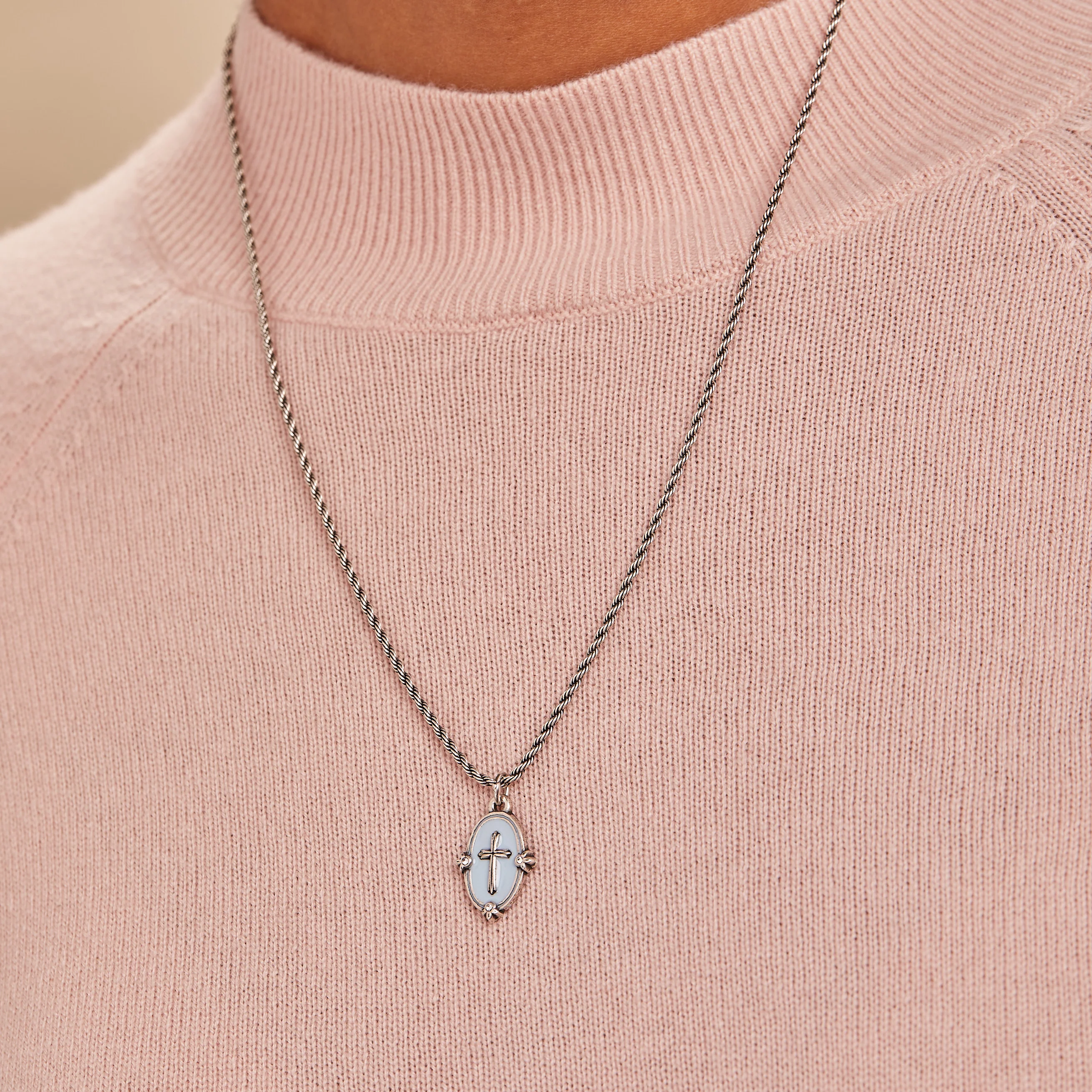 Blue Cross 'Infinite Love Surrounds You' Pendant Necklace - Image 2