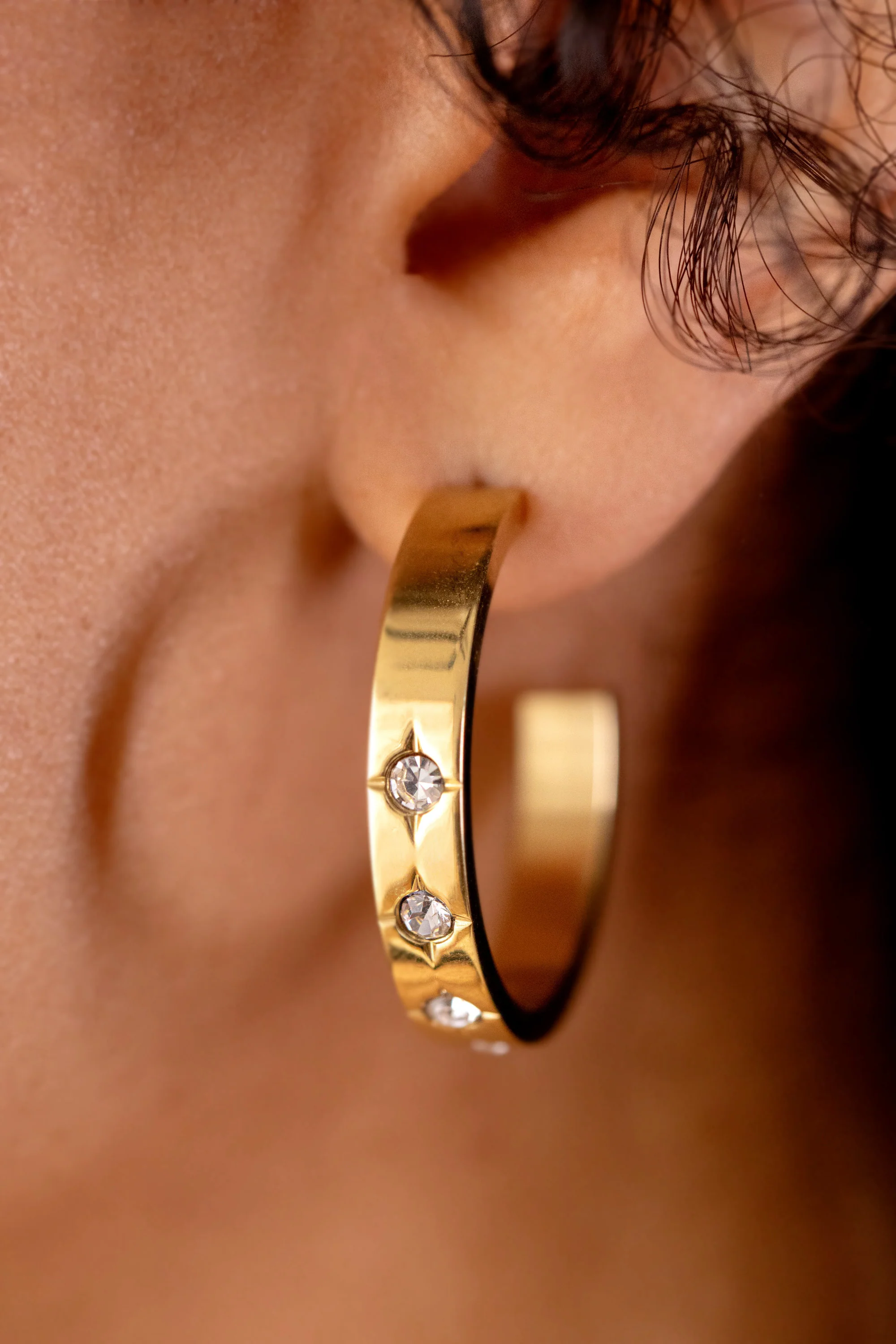 Crystal Accent Hoop - Image 2