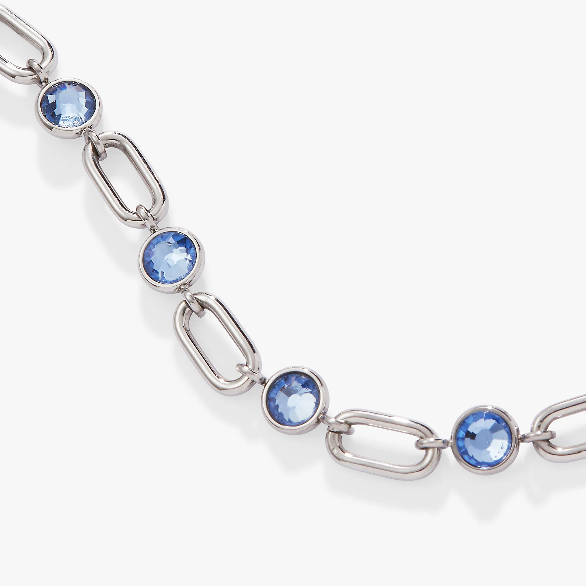 Crystal and Paperclip Adjustable Chain Bracelet - Image 6