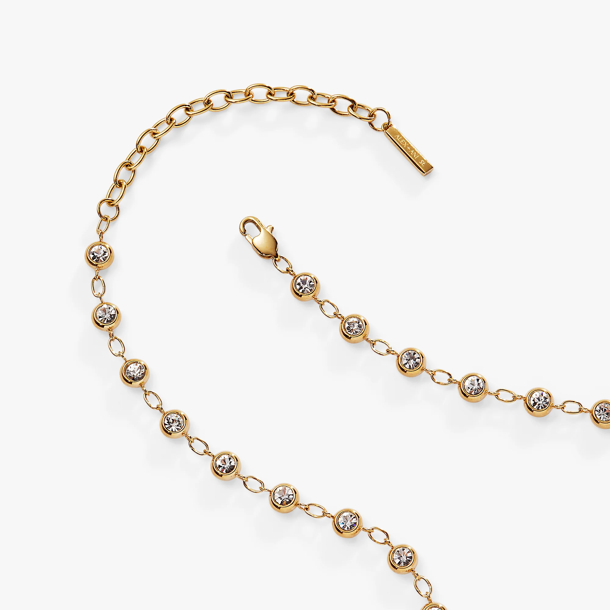 Crystal Pebble Chain Necklace - Image 3