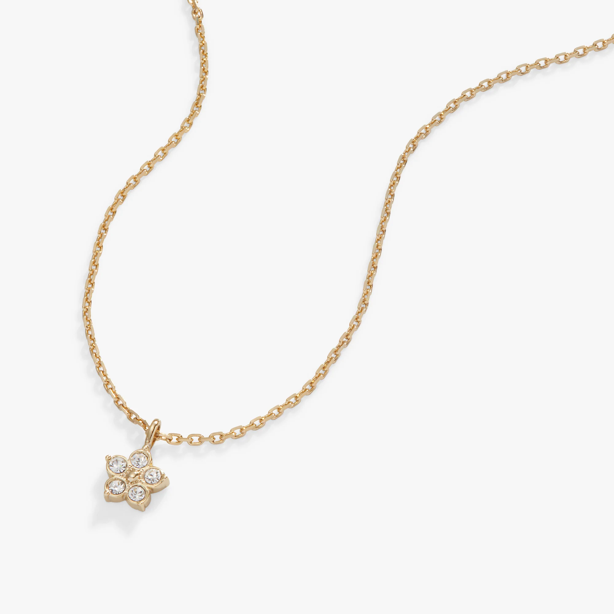 Crystal Forget-Me-Not Flower Necklace, Adjustable - Image 4