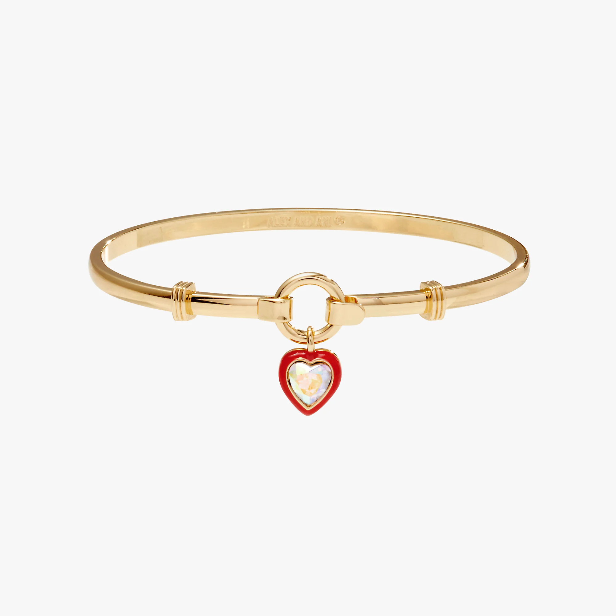 Crystal Heart Clip Bangle - Image 7
