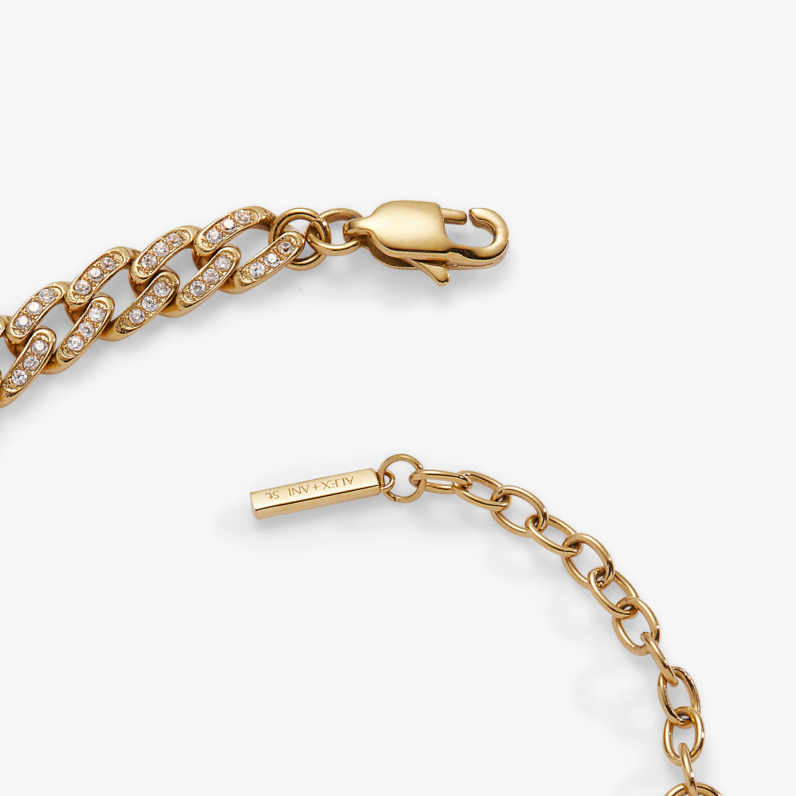 Crystal Pave Curb Chain Bracelet - Image 3