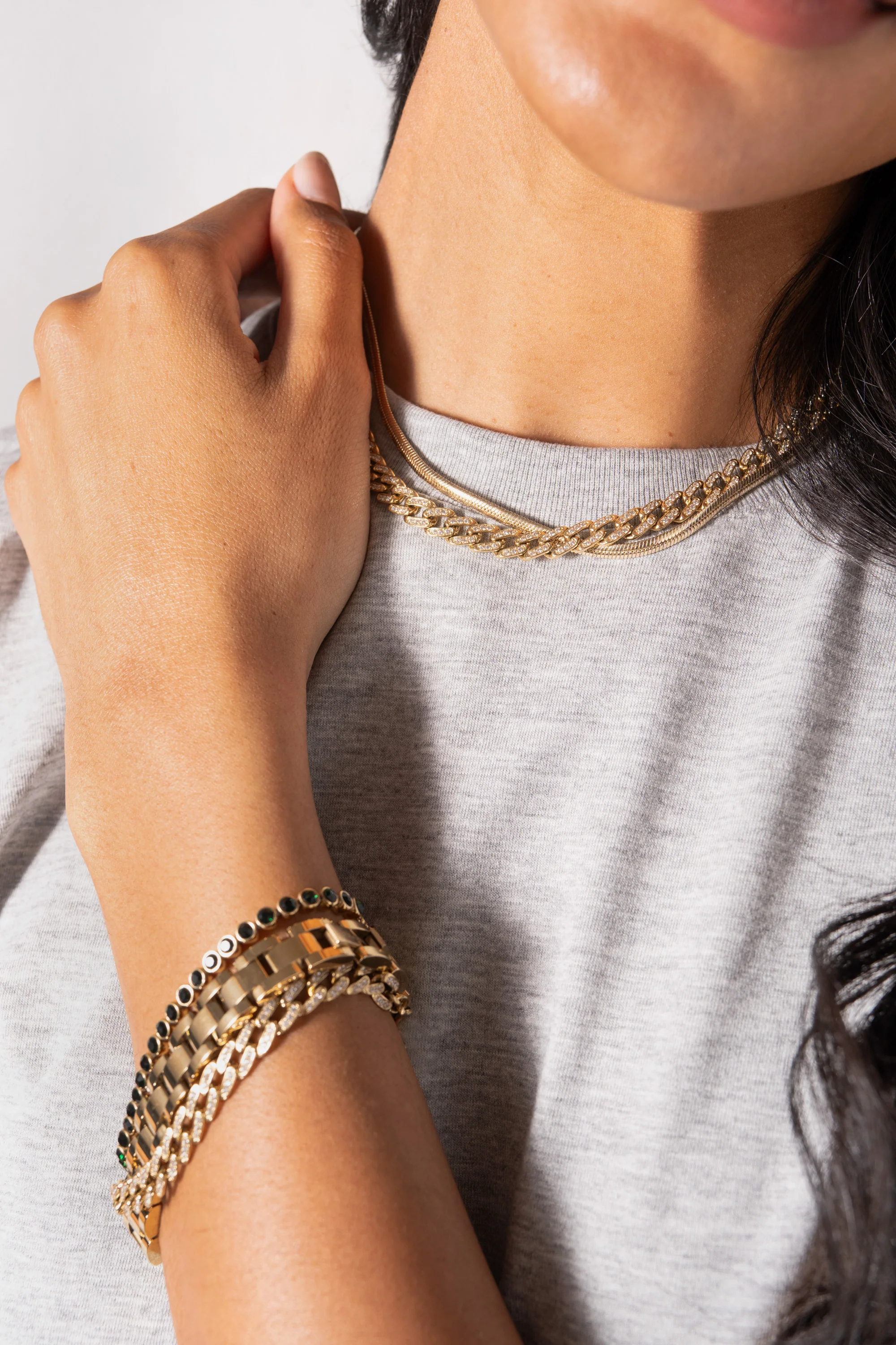 Crystal Pave Curb Chain Bracelet - Image 6