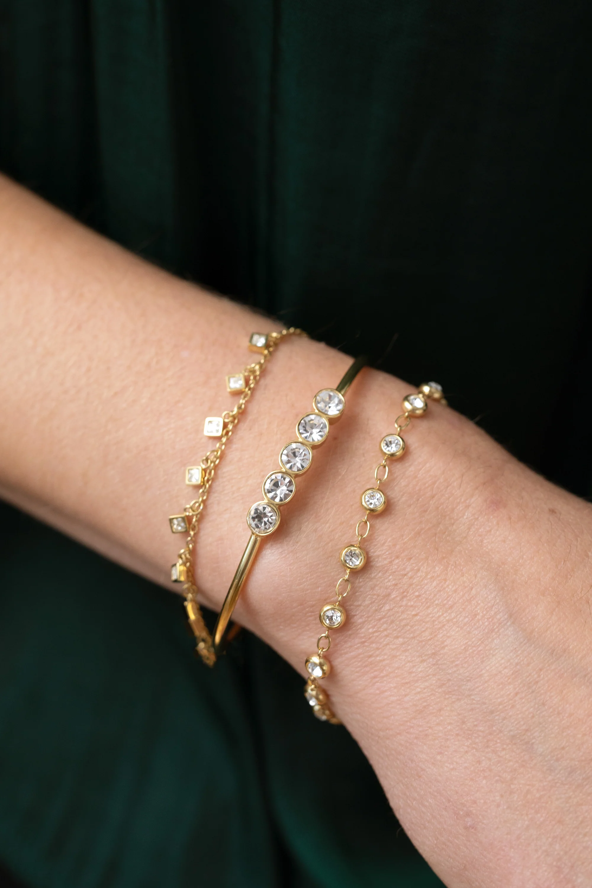Crystal Pebble Chain Bracelet - Image 6