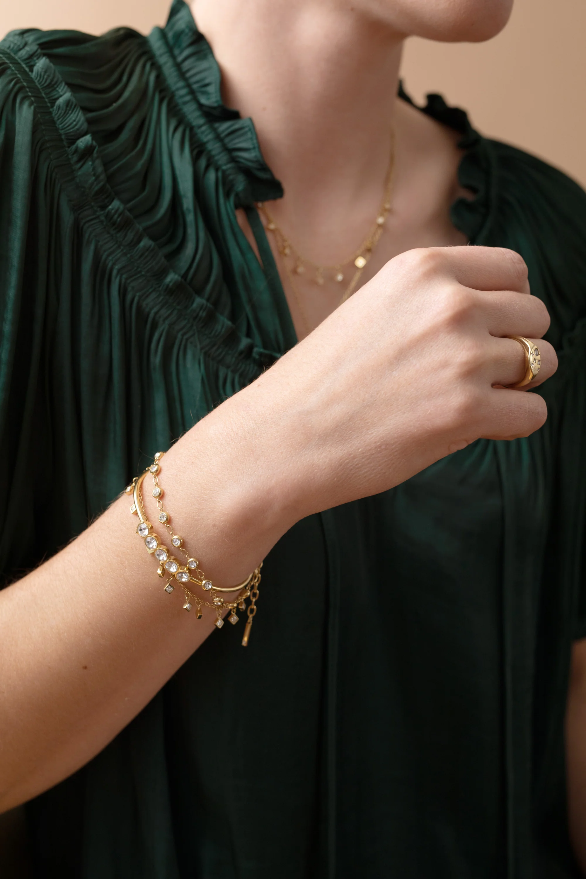 Crystal Pebble Chain Bracelet - Image 7