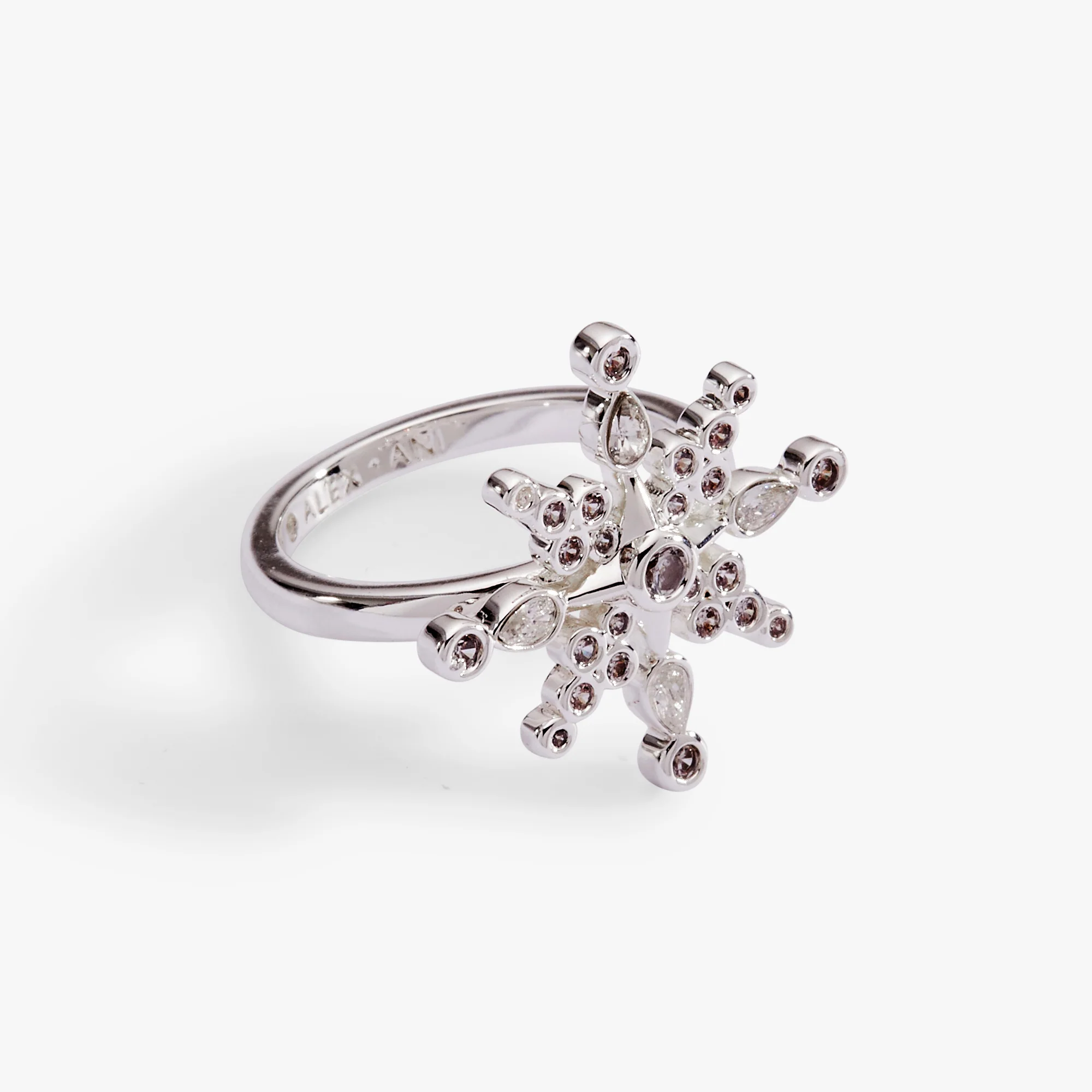 Crystal Snowflake Statement Ring - Image 3